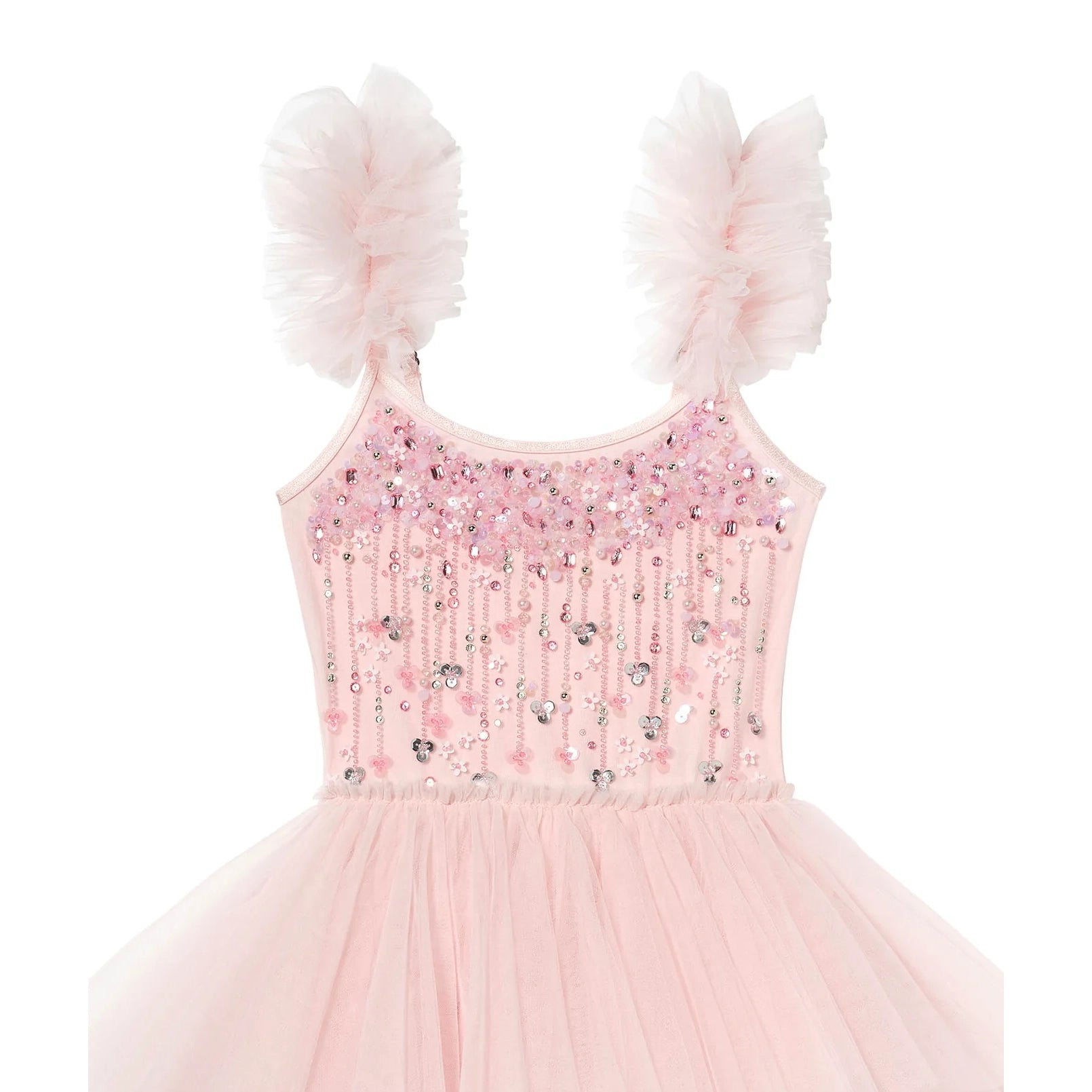 Girls Pink Beads Tutu Dress