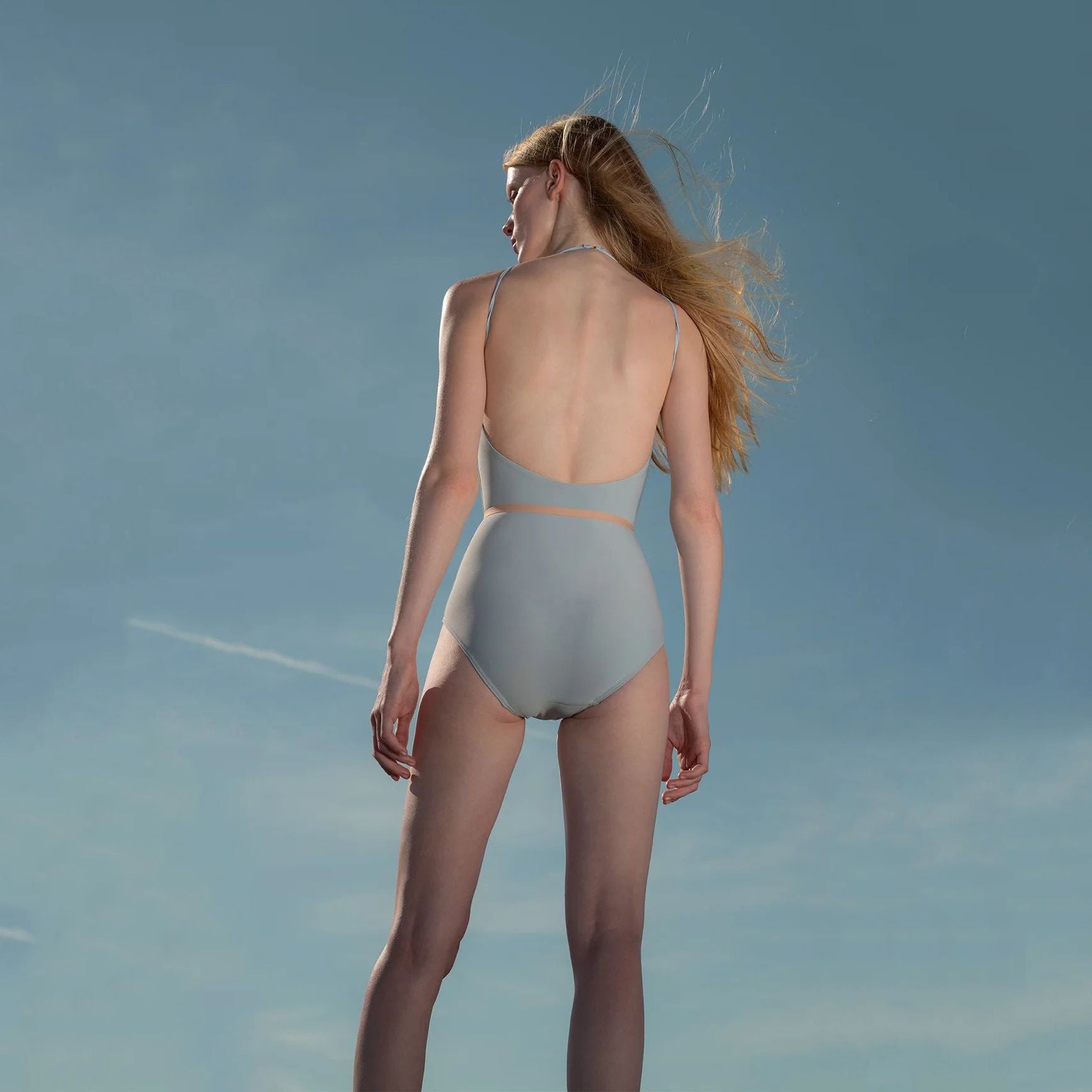 Girls Sky Blue "JUNIOR TEARDROP BOW" Ballet Onesies(J252LE07VL/sky blue)