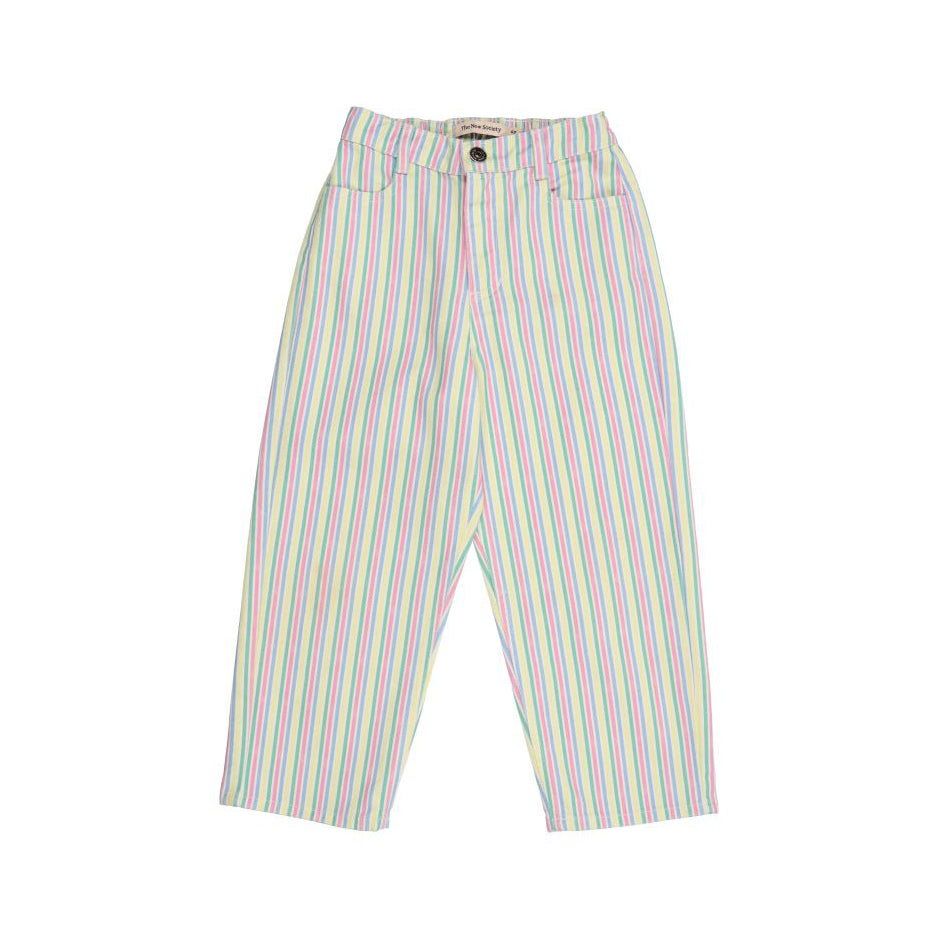 Girls Colorful Stripe Cotton Trousers