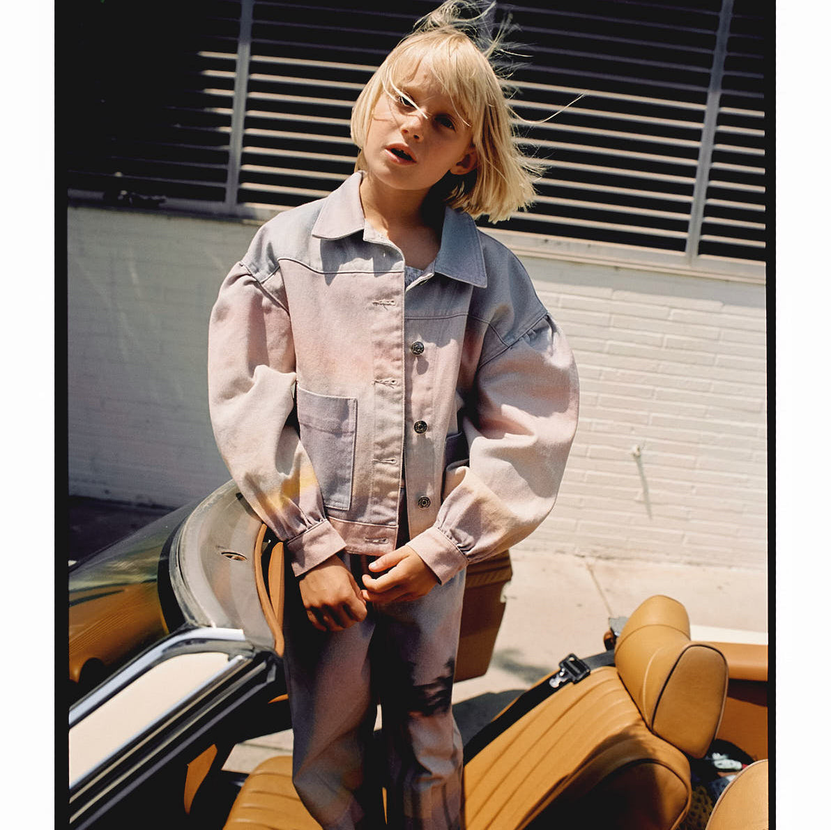 Girls Silver Denim Jacket
