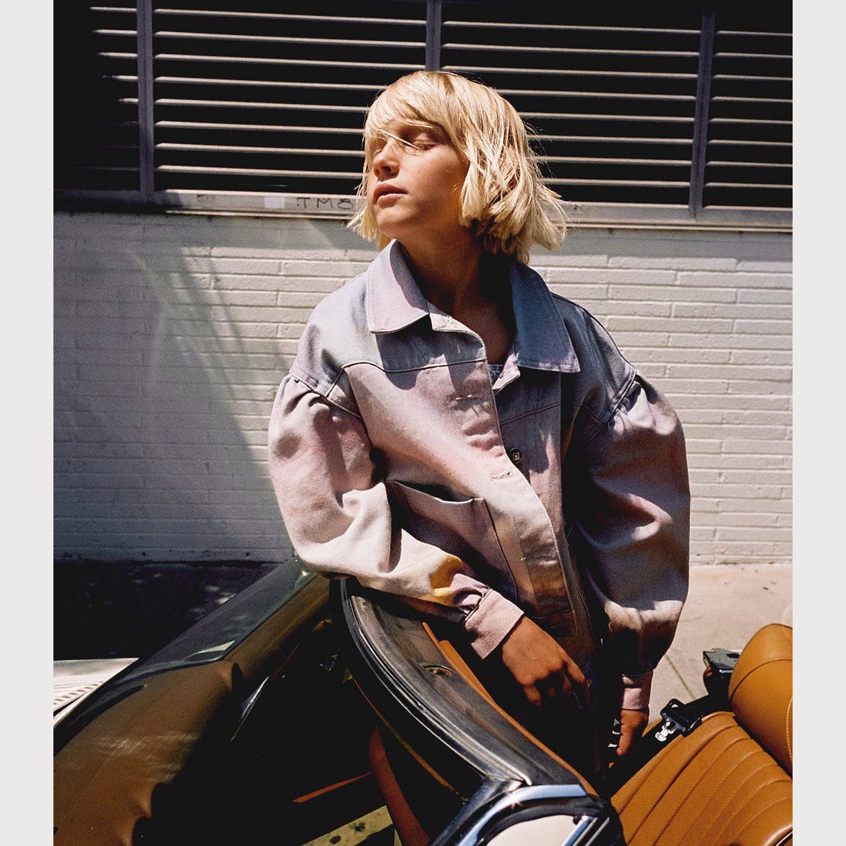 Girls Silver Denim Jacket