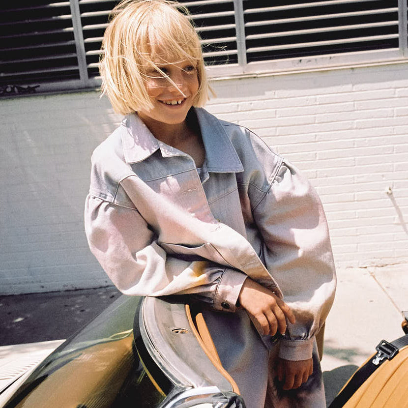 Girls Silver Denim Jacket