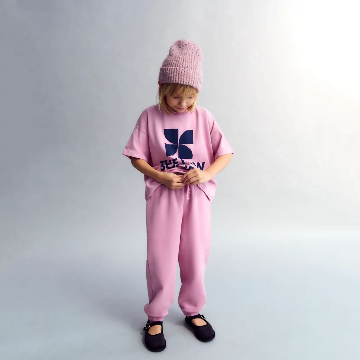 Girls Pink Logo Cotton T-Shirt
