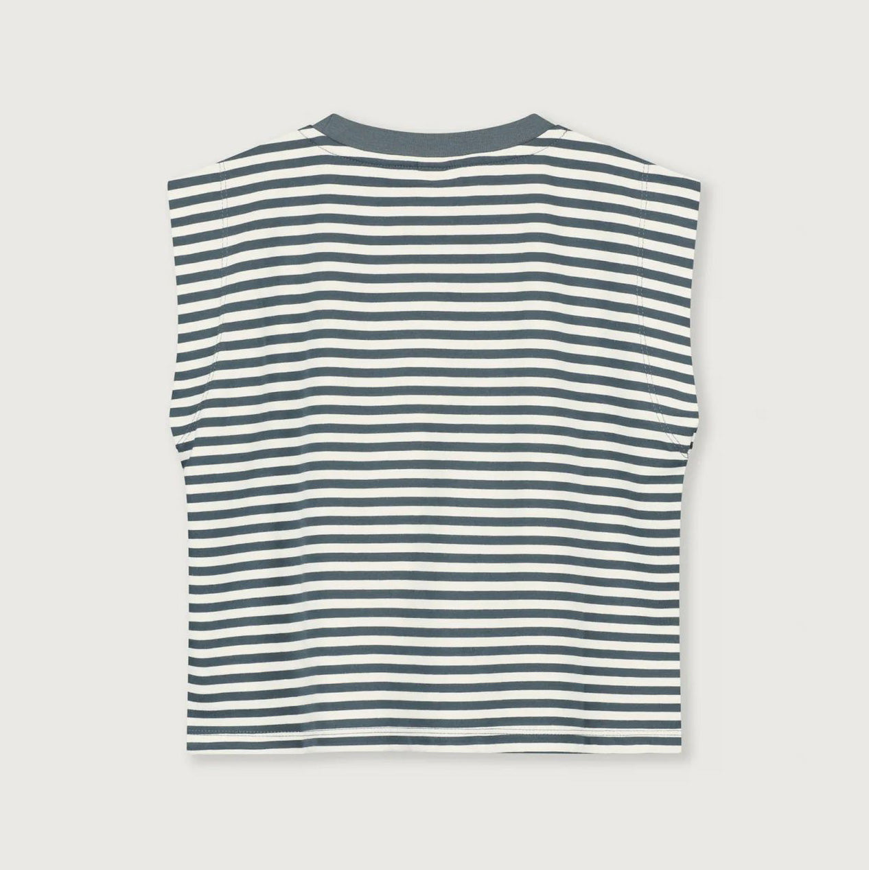 Boys & Girls Blue Grey Stripes Cotton T-Shirt