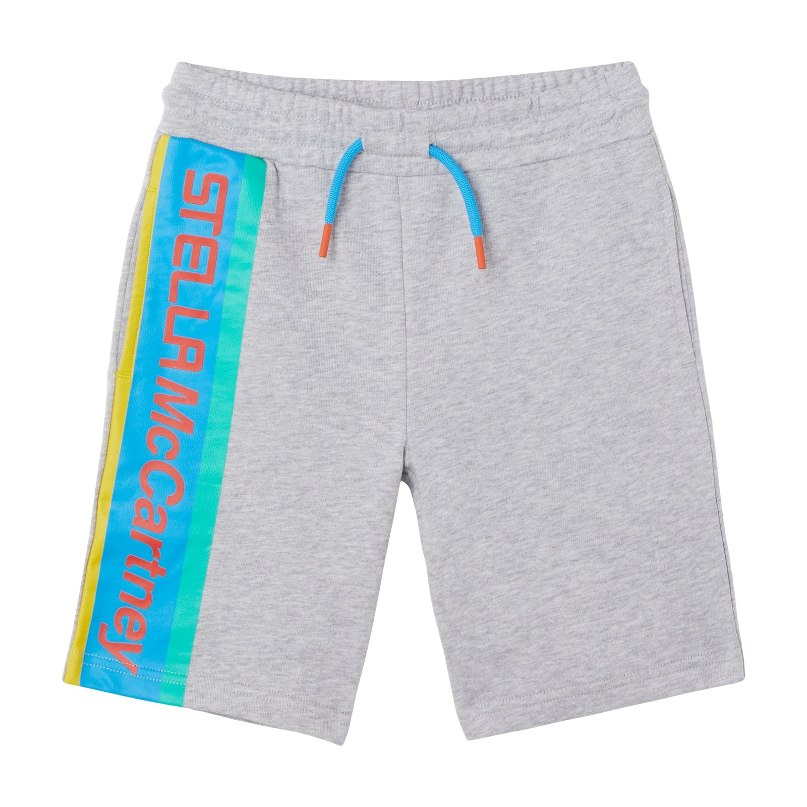 Boys Grey Logo Cotton Sport Shorts