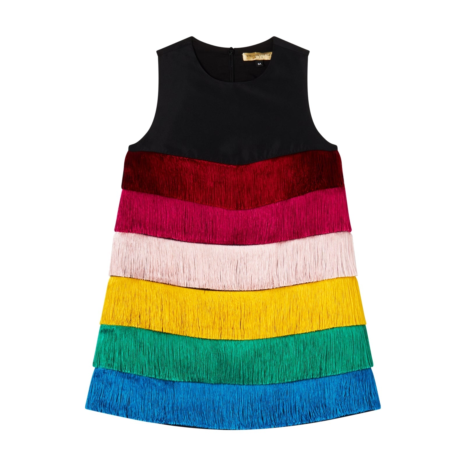 Girls Multicolor Tassel Dress
