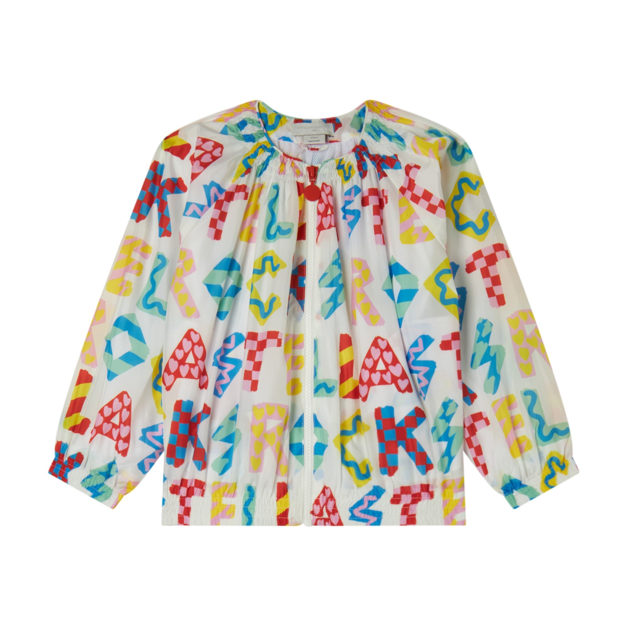 Girls Multicolor Logo Zip-Up Jacket