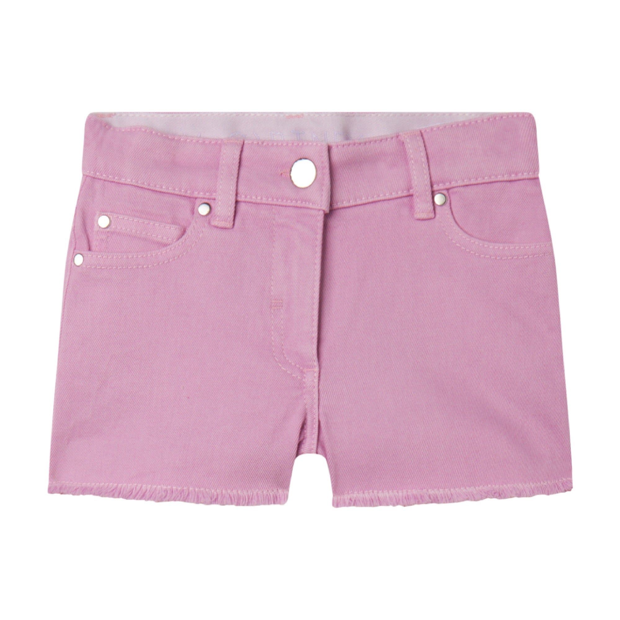 Girls Pink Cotton Shorts