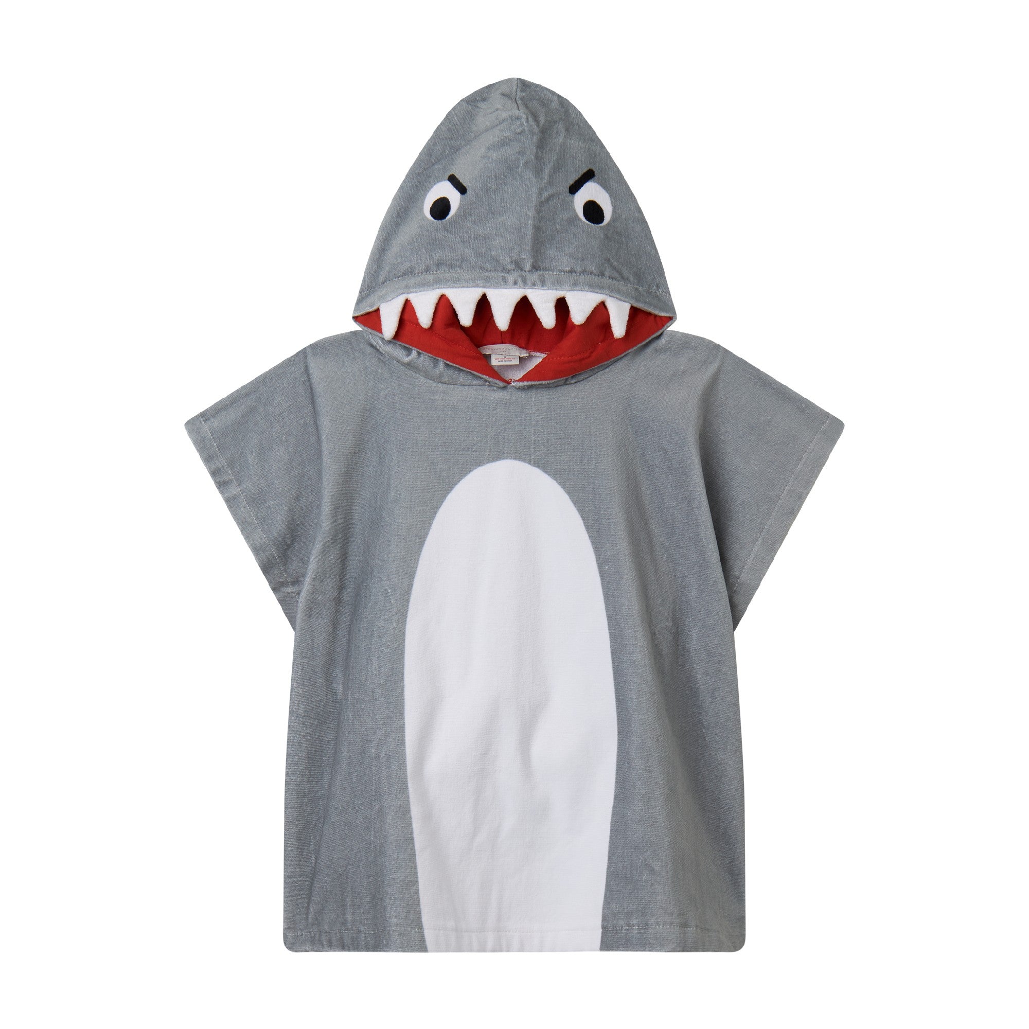 Boys Grey Shark Bath Towel