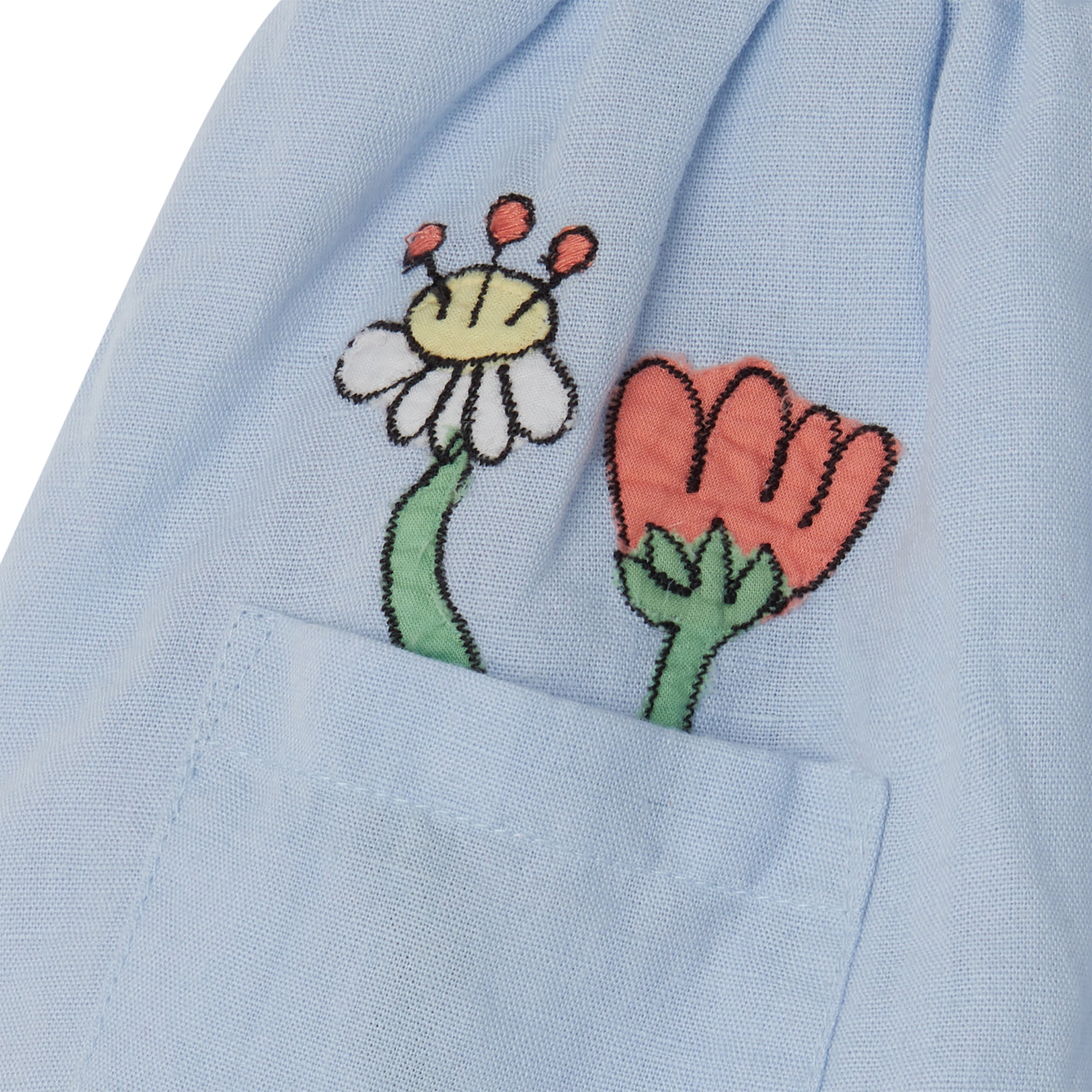 Baby Girls Light Blue Embroidered Dress Set