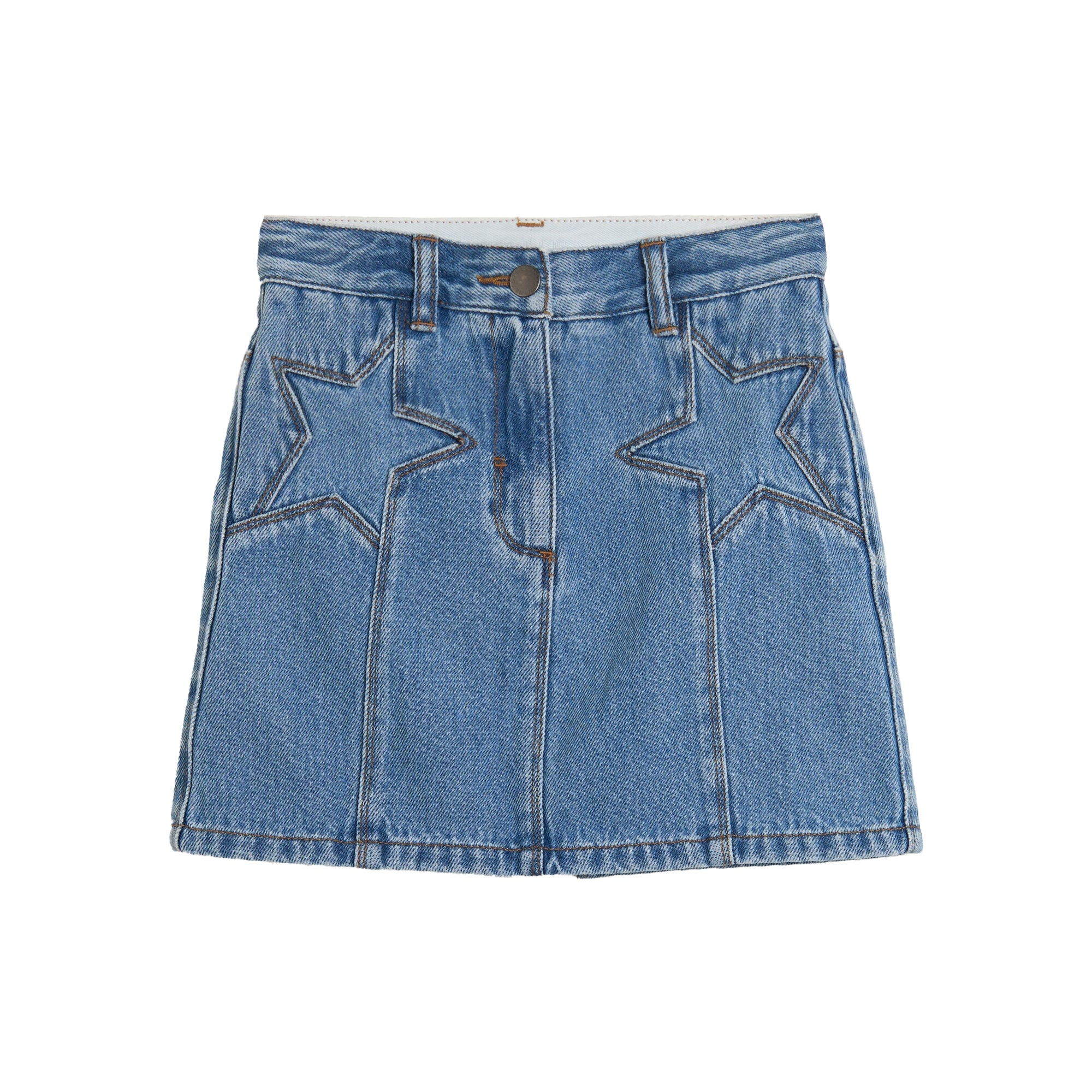 Girls Light Blue Denim Skirt