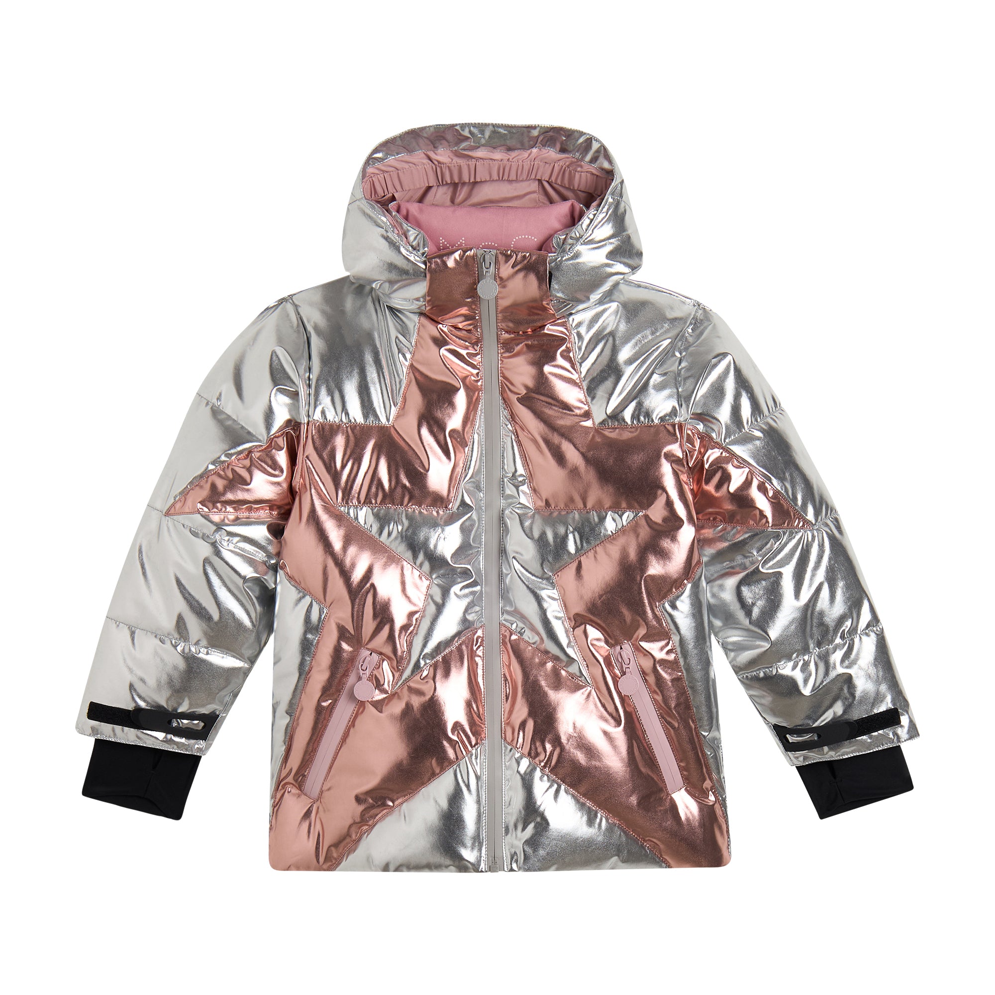 Girls Silver Ski Set