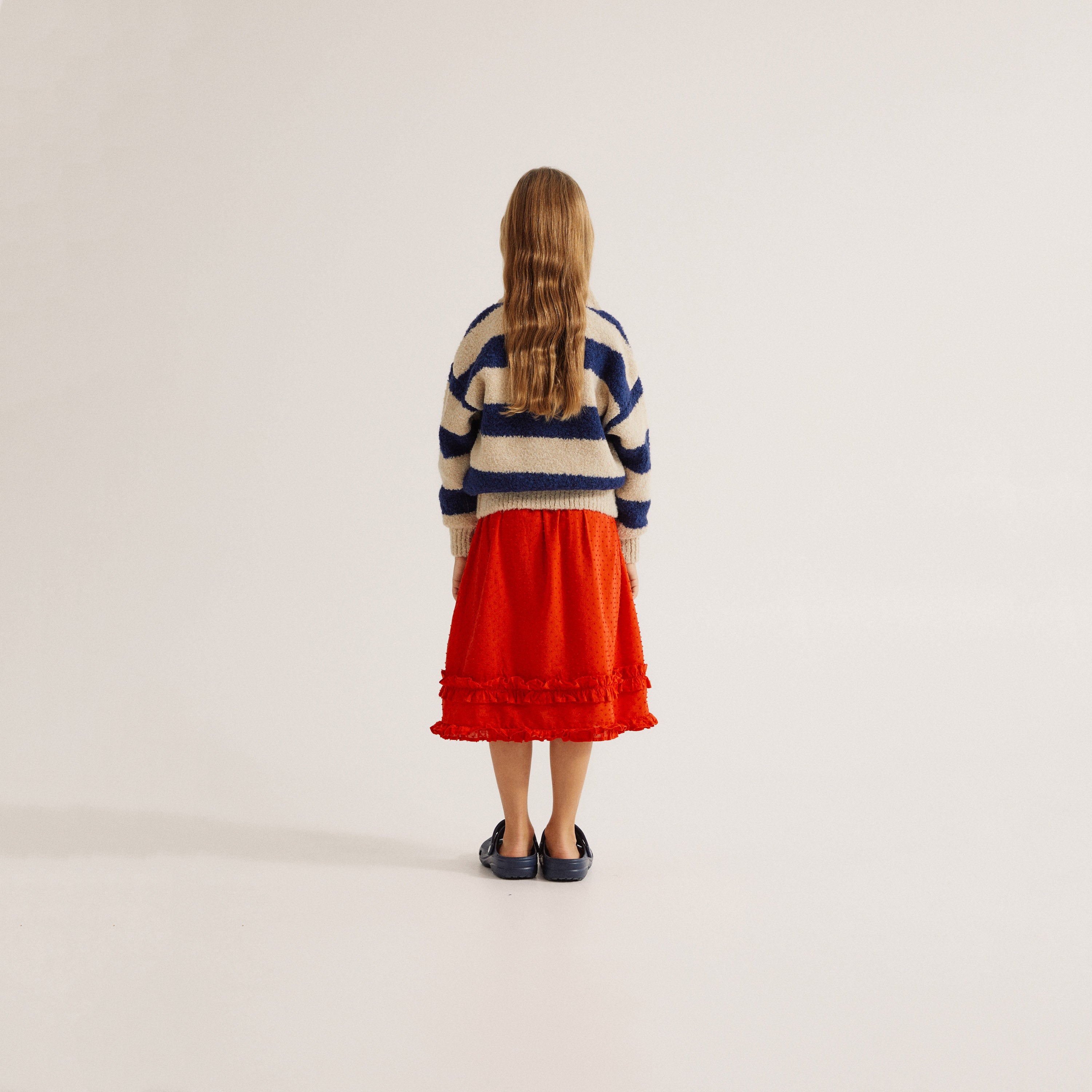 Boys & Girls Blue Stripes Knit Cardigan