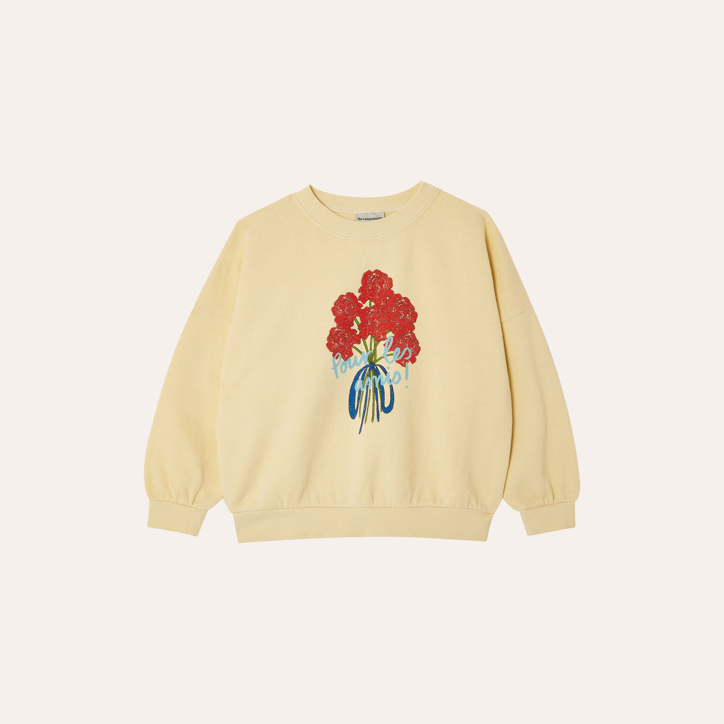 Boys & Girls Yellow Printed Cotton Sweatshirt