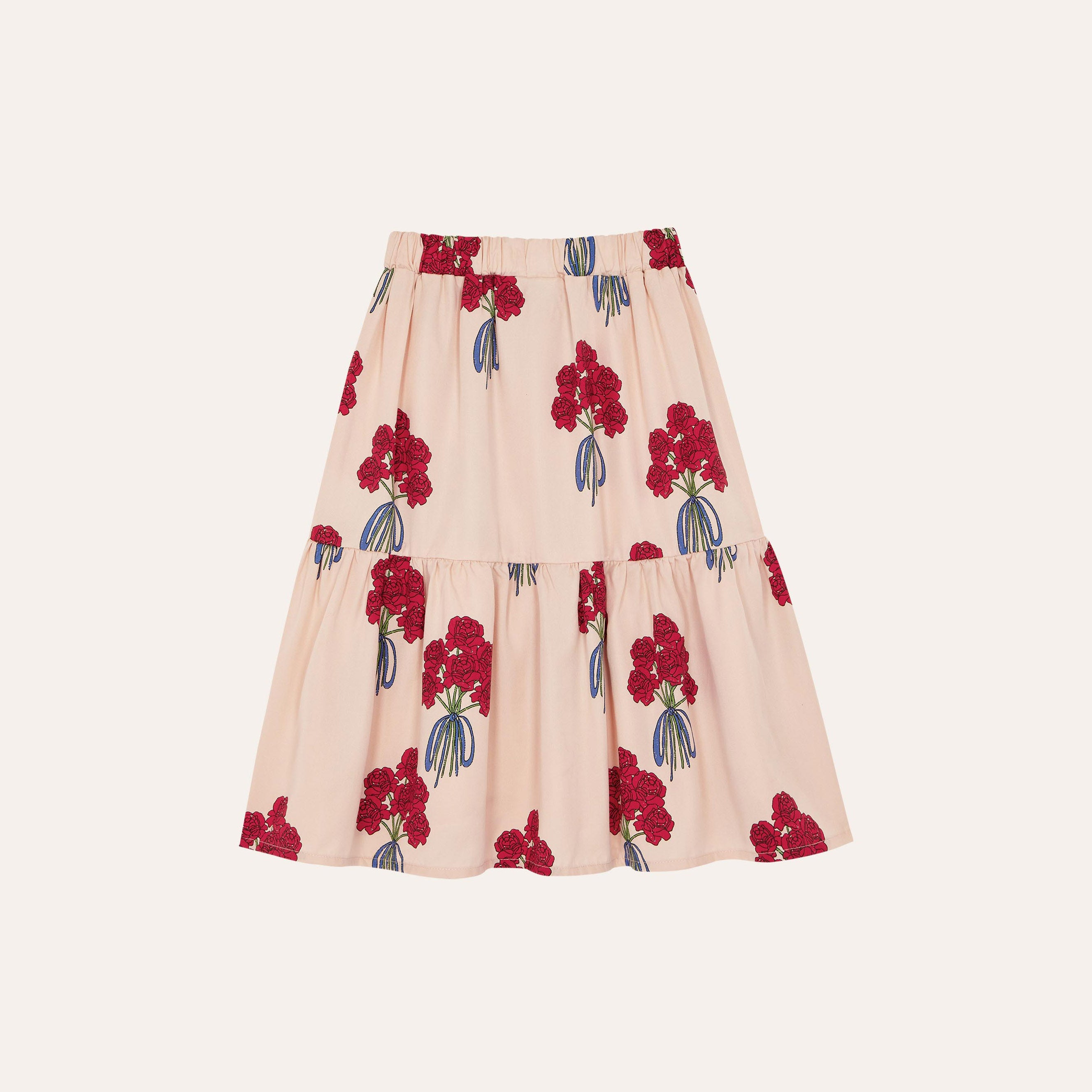 Girls Pink Flower Skirt