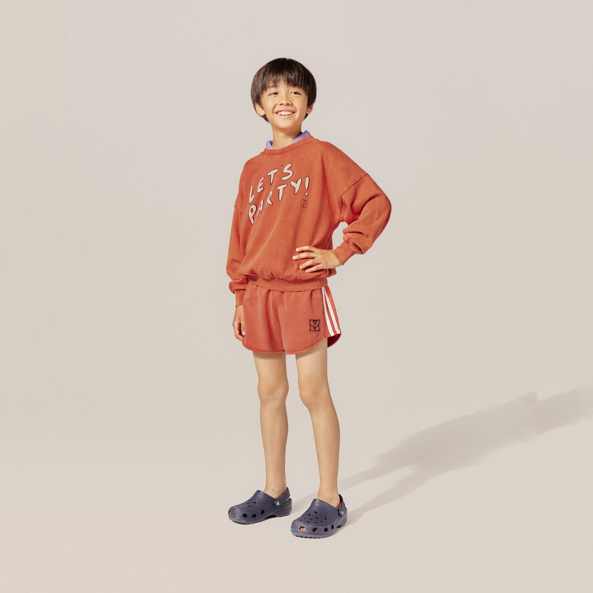 Boys & Girls Red Cotton Shorts