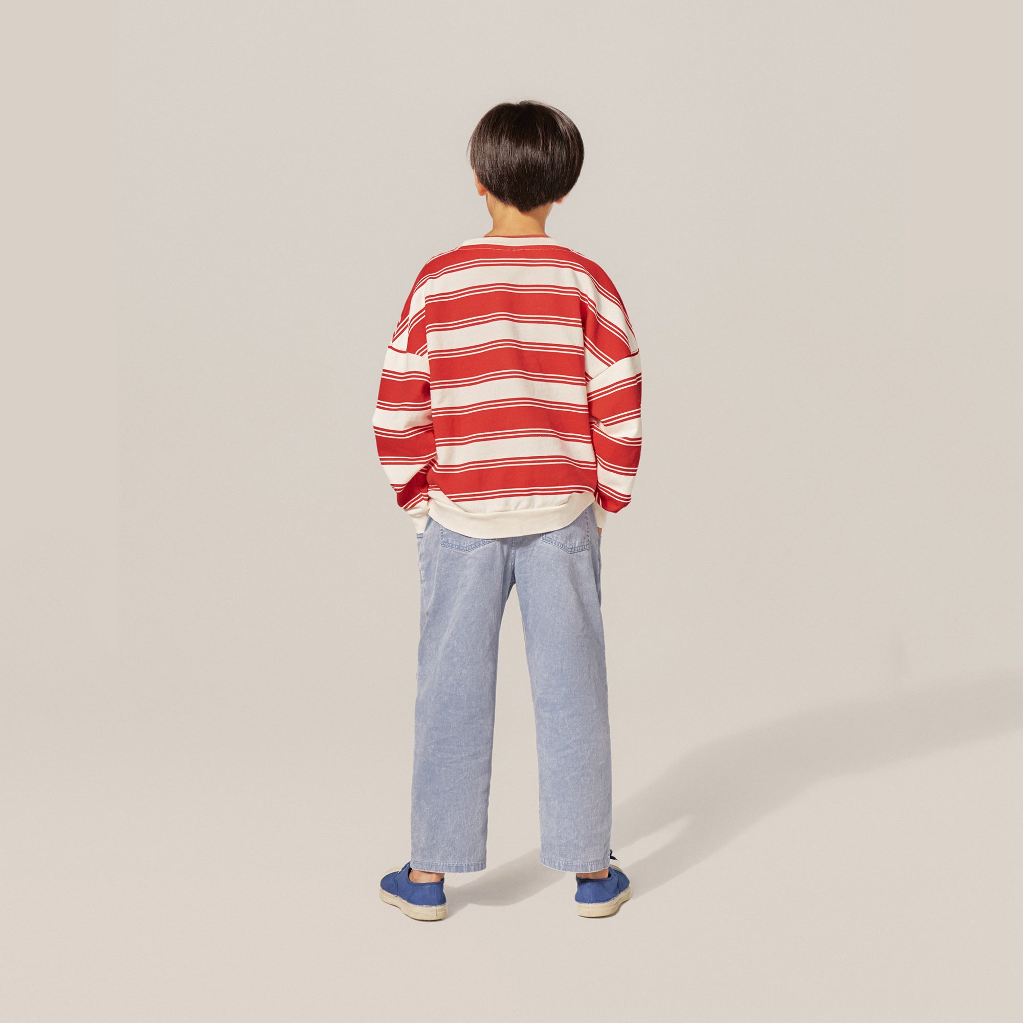 Boys & Girls Red Stripes Cotton Sweatshirt