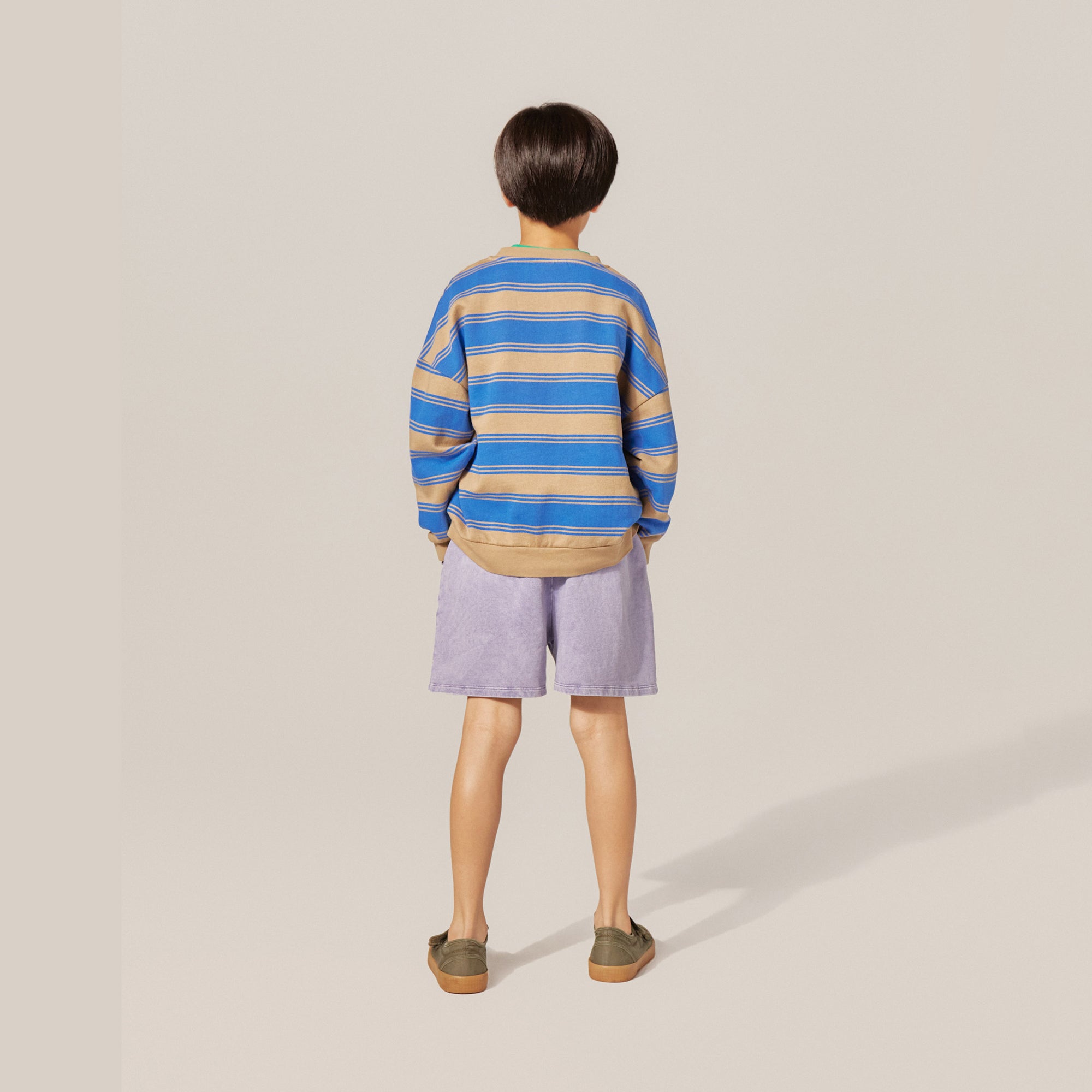 Boys & Girls Blue Stripes Cotton Sweatshirt