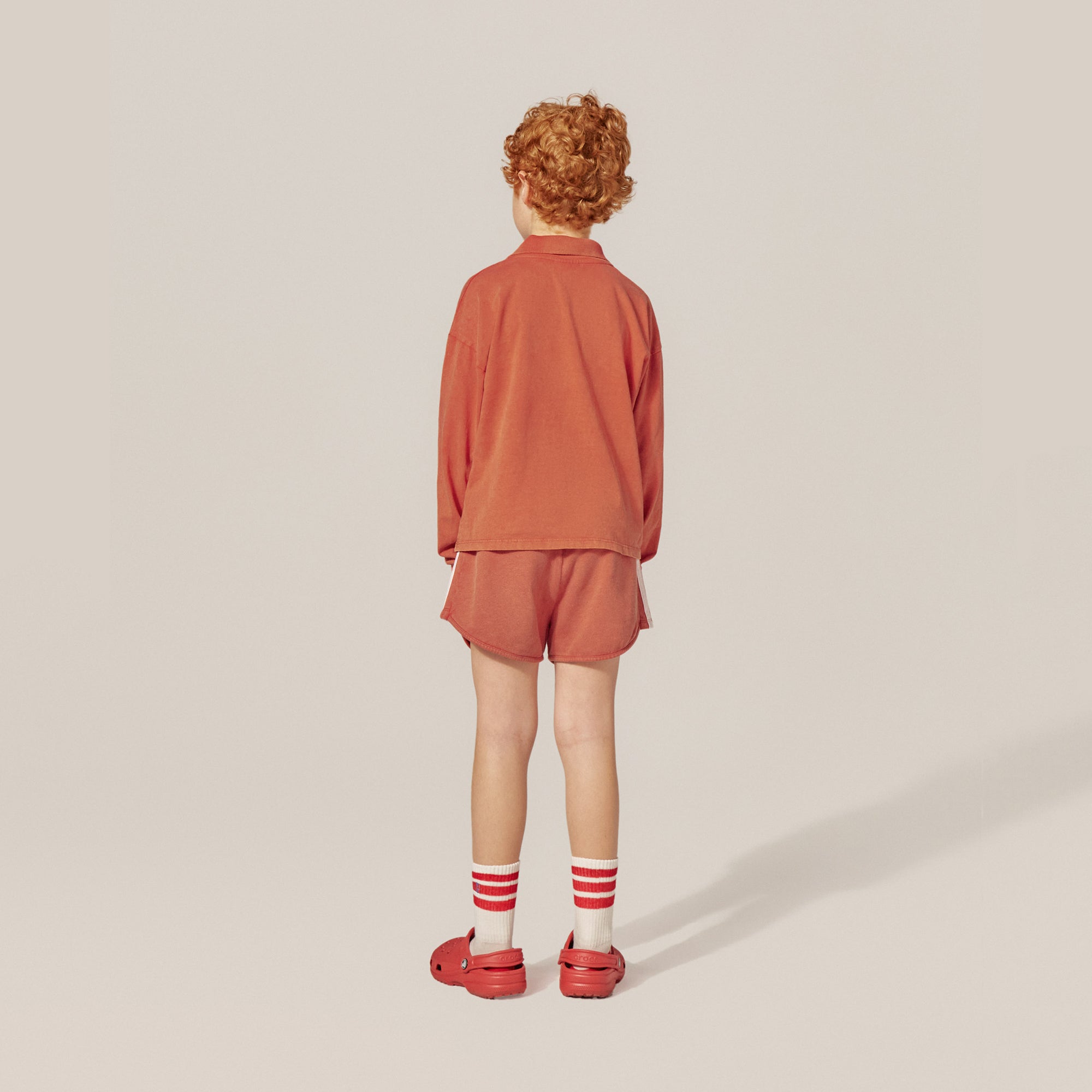 Boys & Girls Red Cotton Shorts