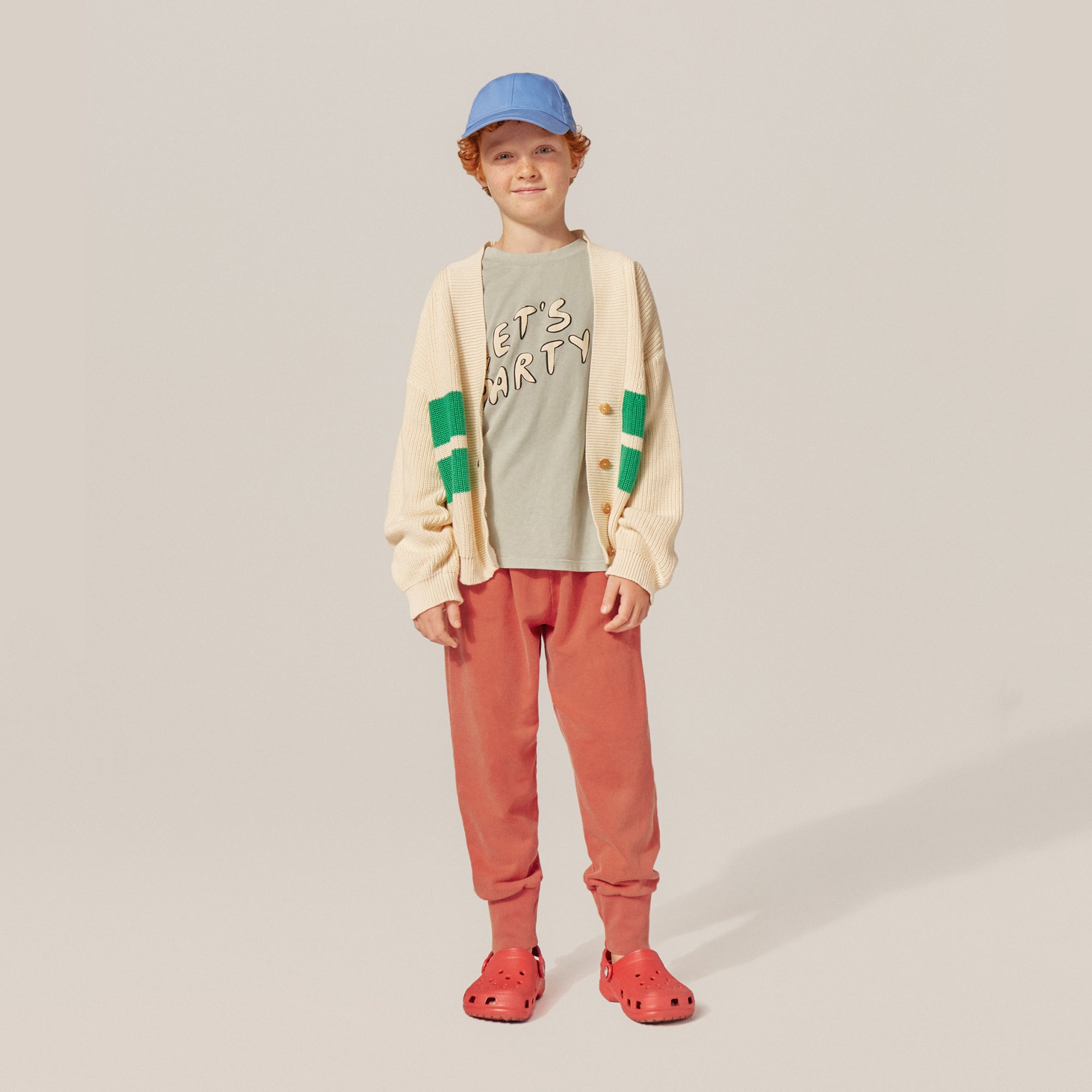 Boys & Girls Red Cotton Trousers