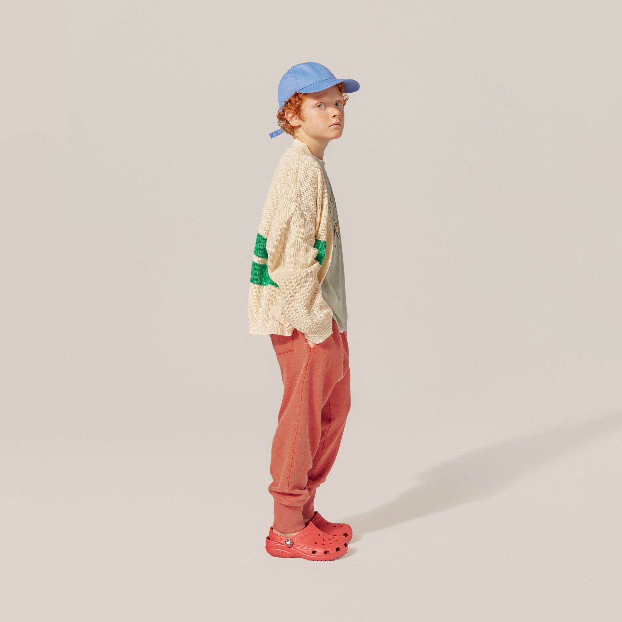 Boys & Girls Red Cotton Trousers