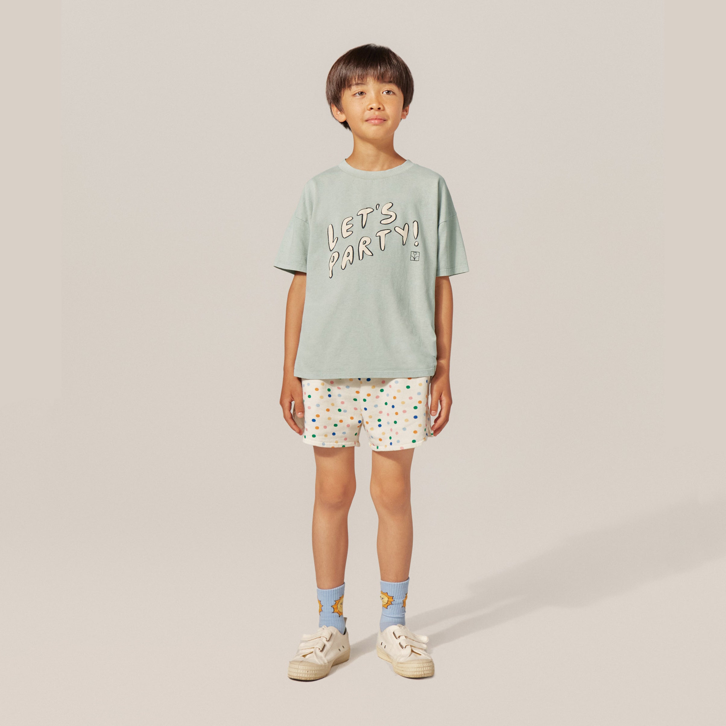 Boys & Girls Pale Green Logo Cotton T-Shirt