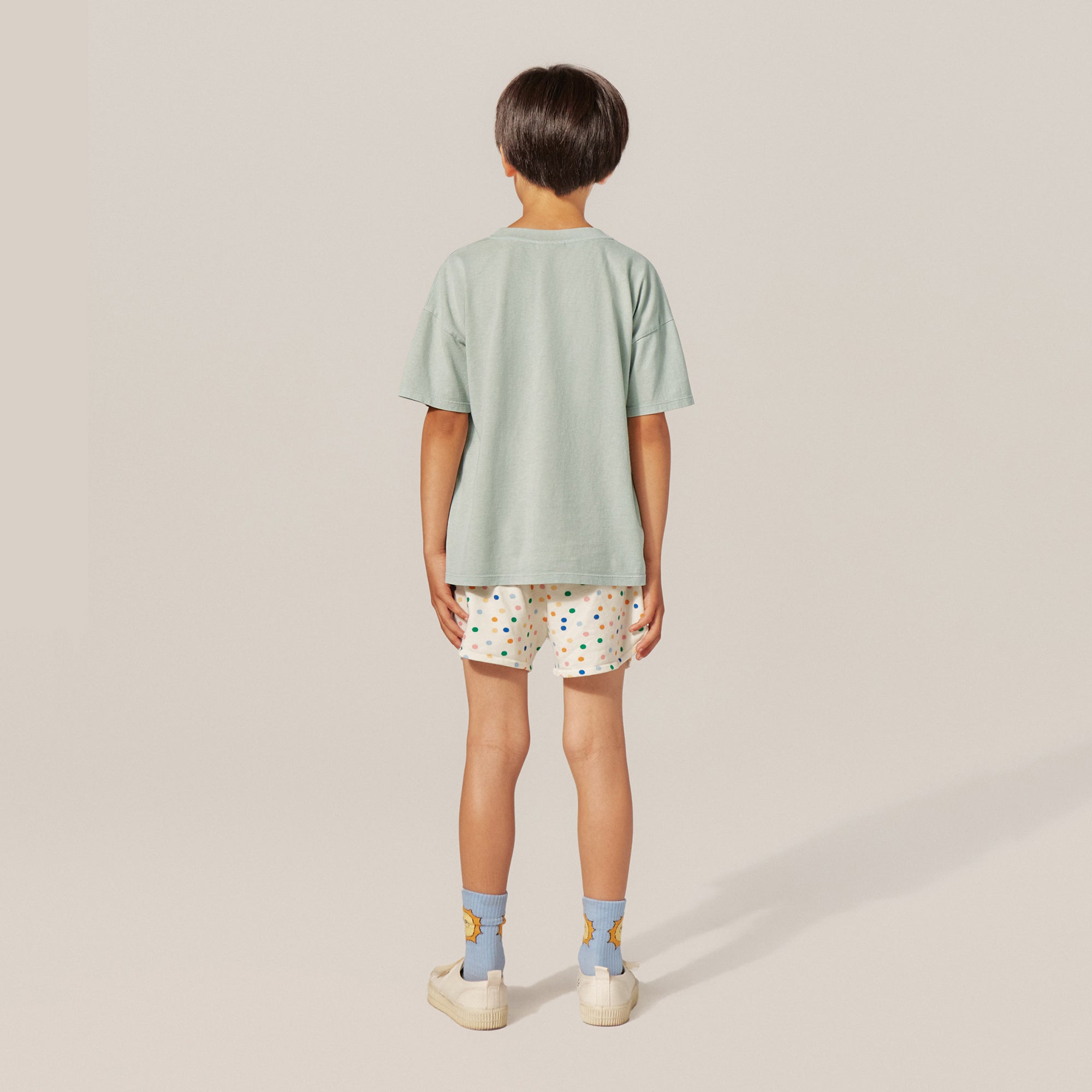 Boys & Girls White Dots Cotton Shorts
