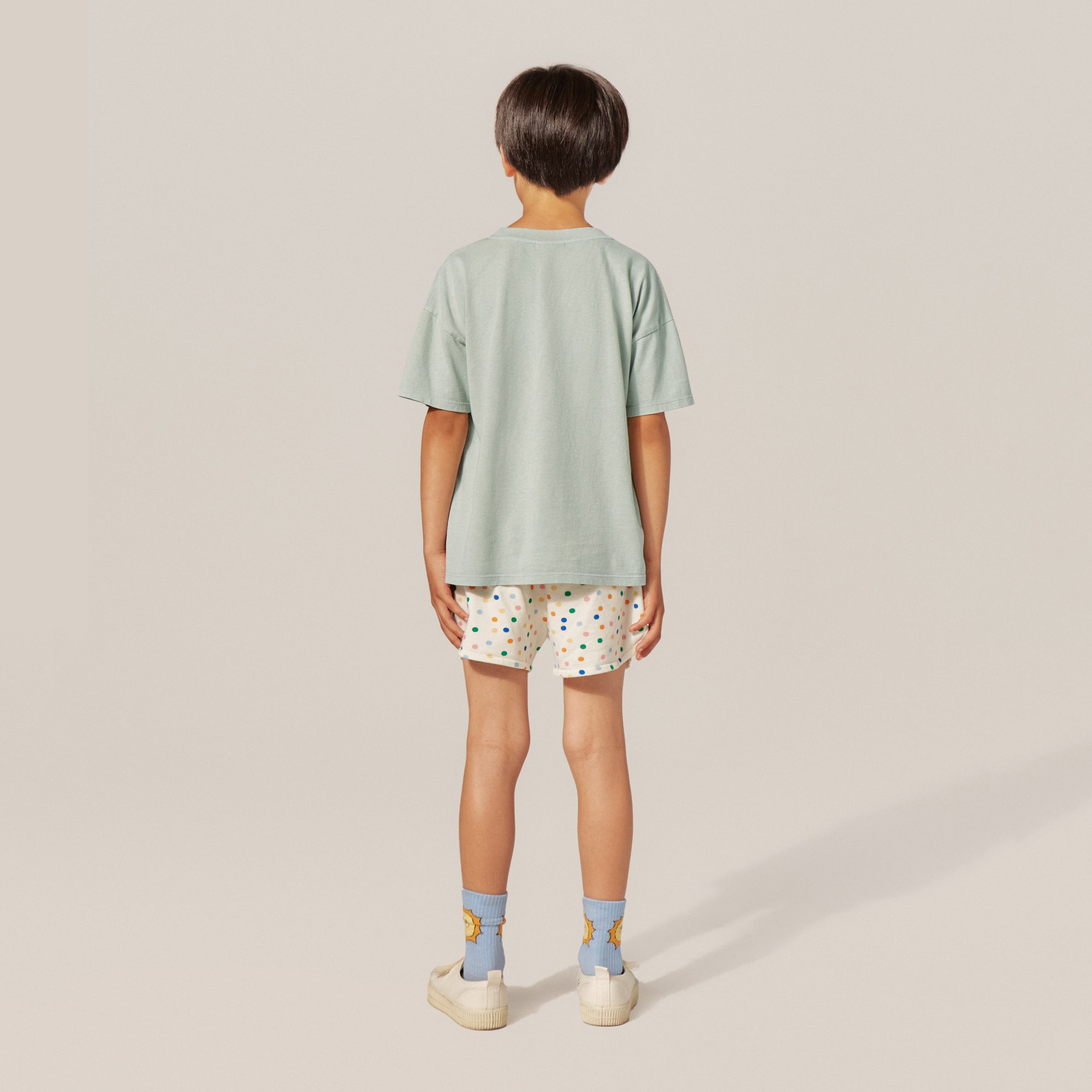 Boys & Girls Pale Green Logo Cotton T-Shirt