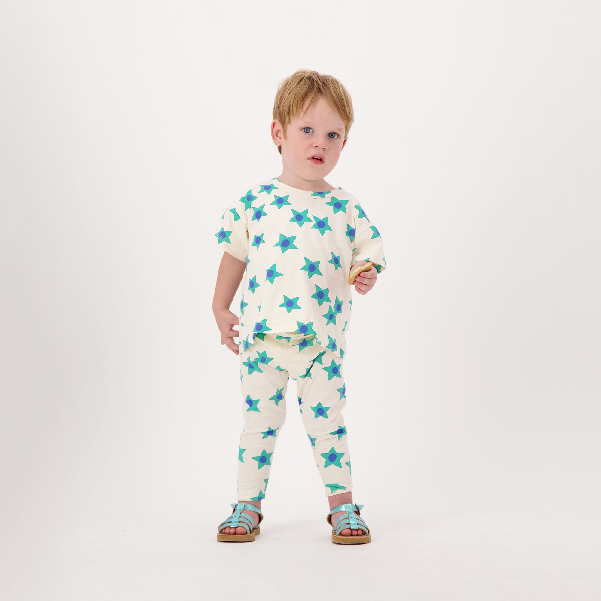 Boys & Girls White Star Cotton T-Shirt