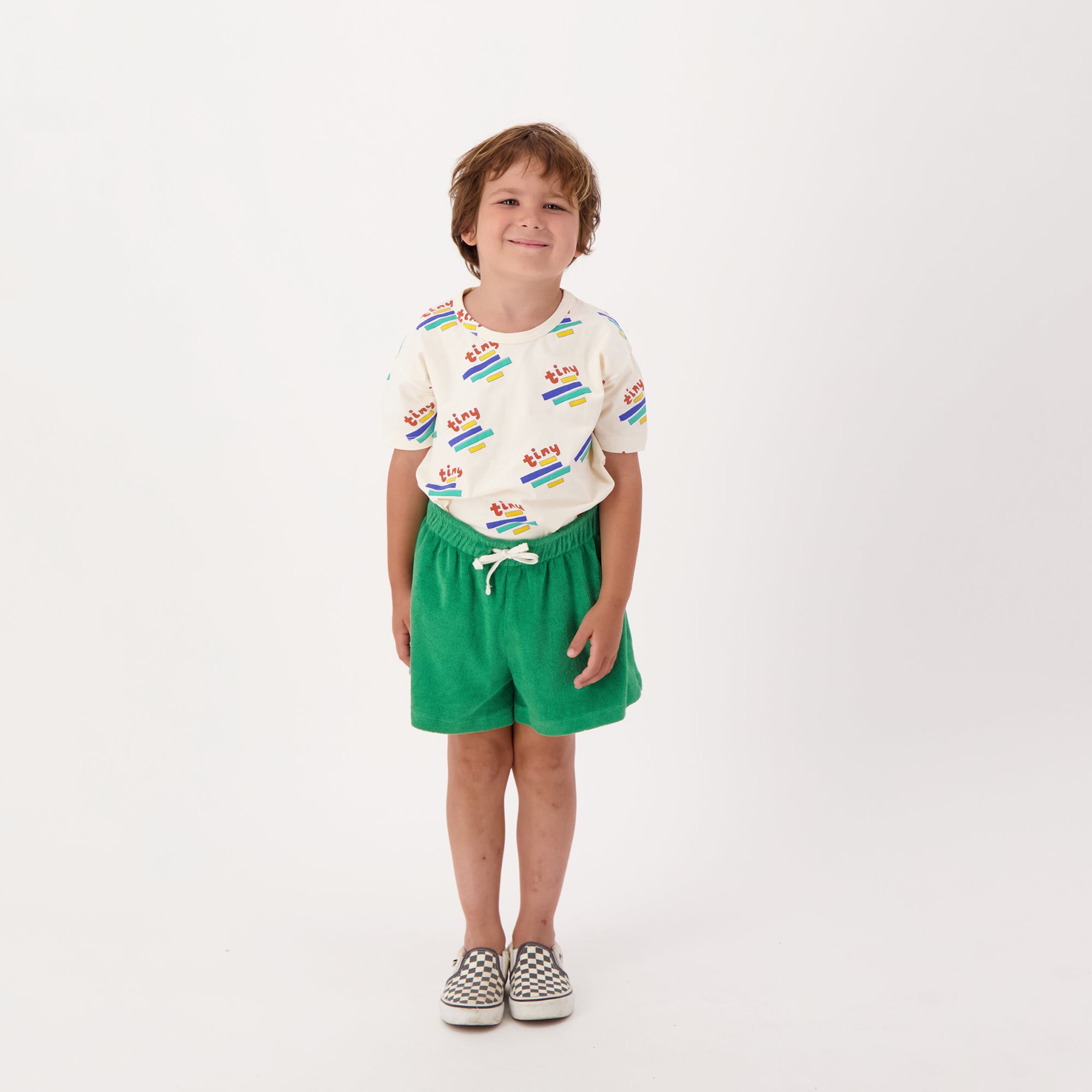Boys & Girls Green Cotton Shorts