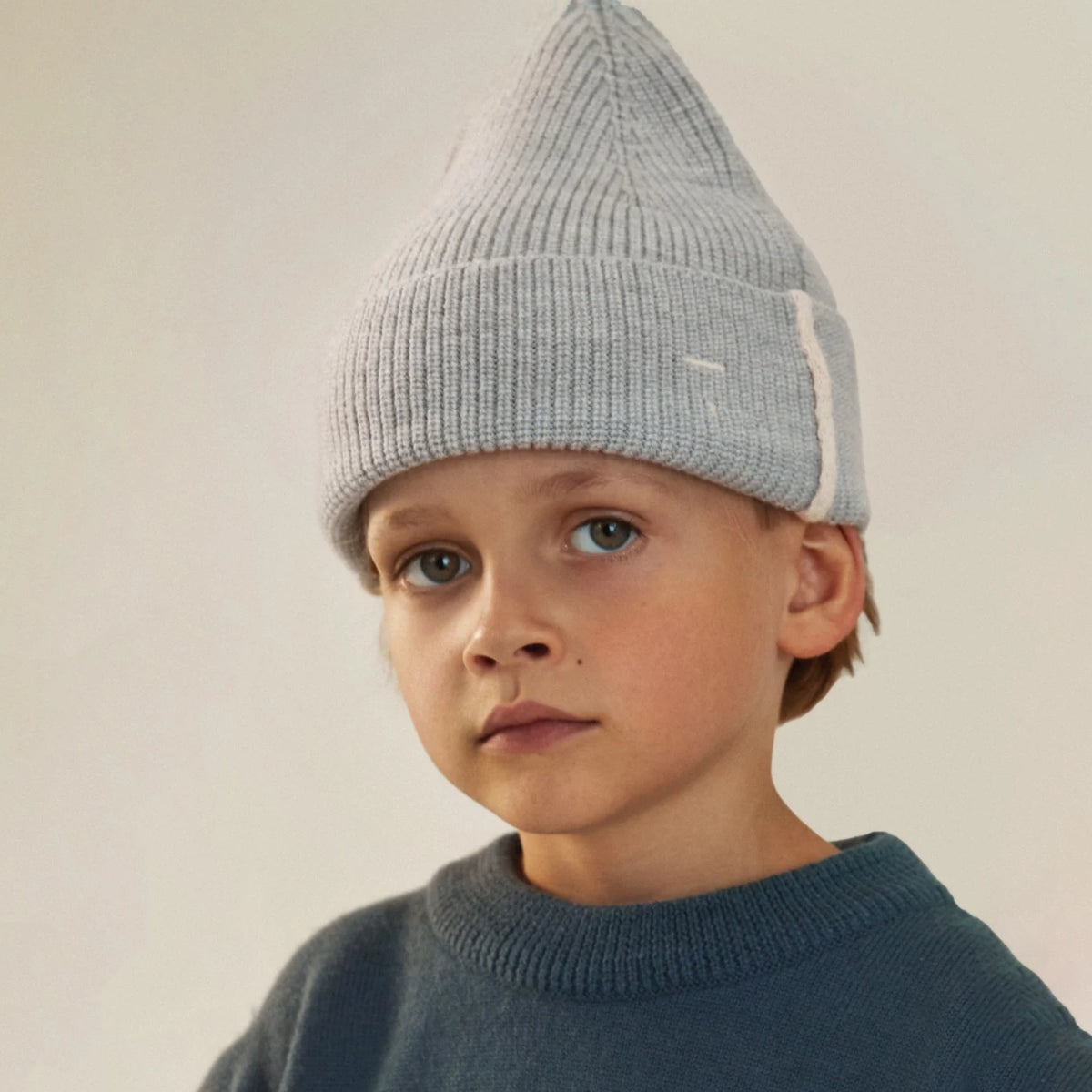 Boys & Girls Grey Knit Wool Hat