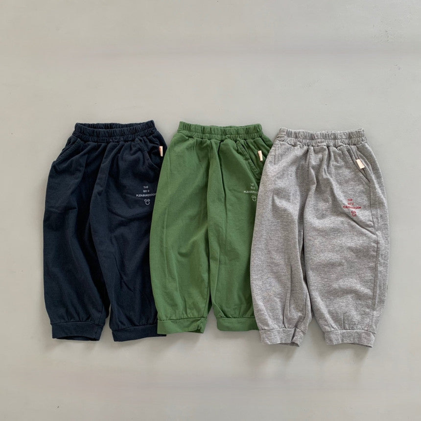 Boys & Girls Green Cotton Trousers