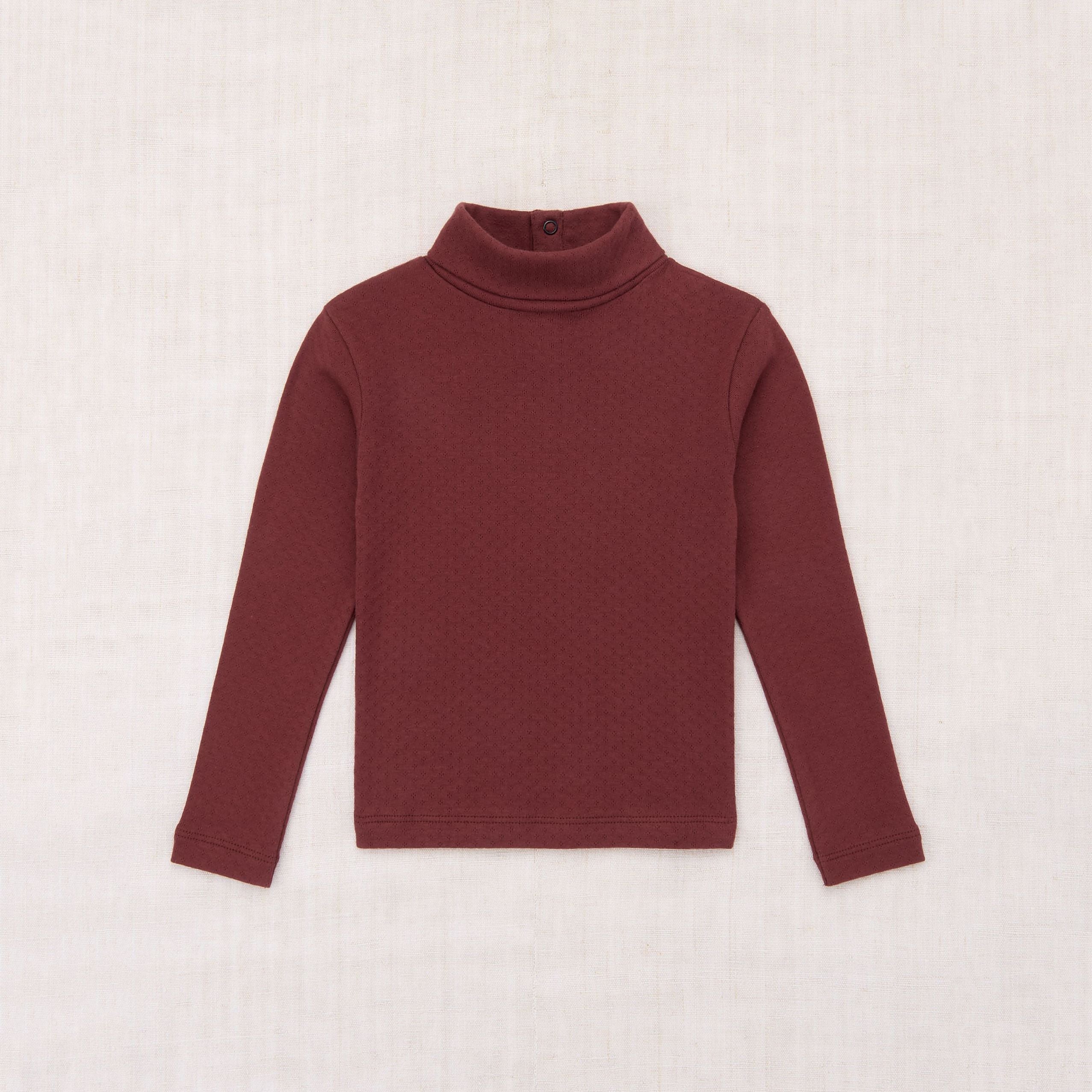 Boys & Girls Brick Red Cotton Turtleneck