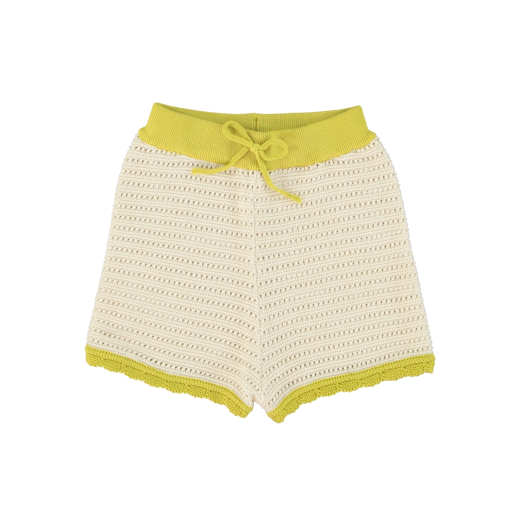 Girls Green Cotton Shorts