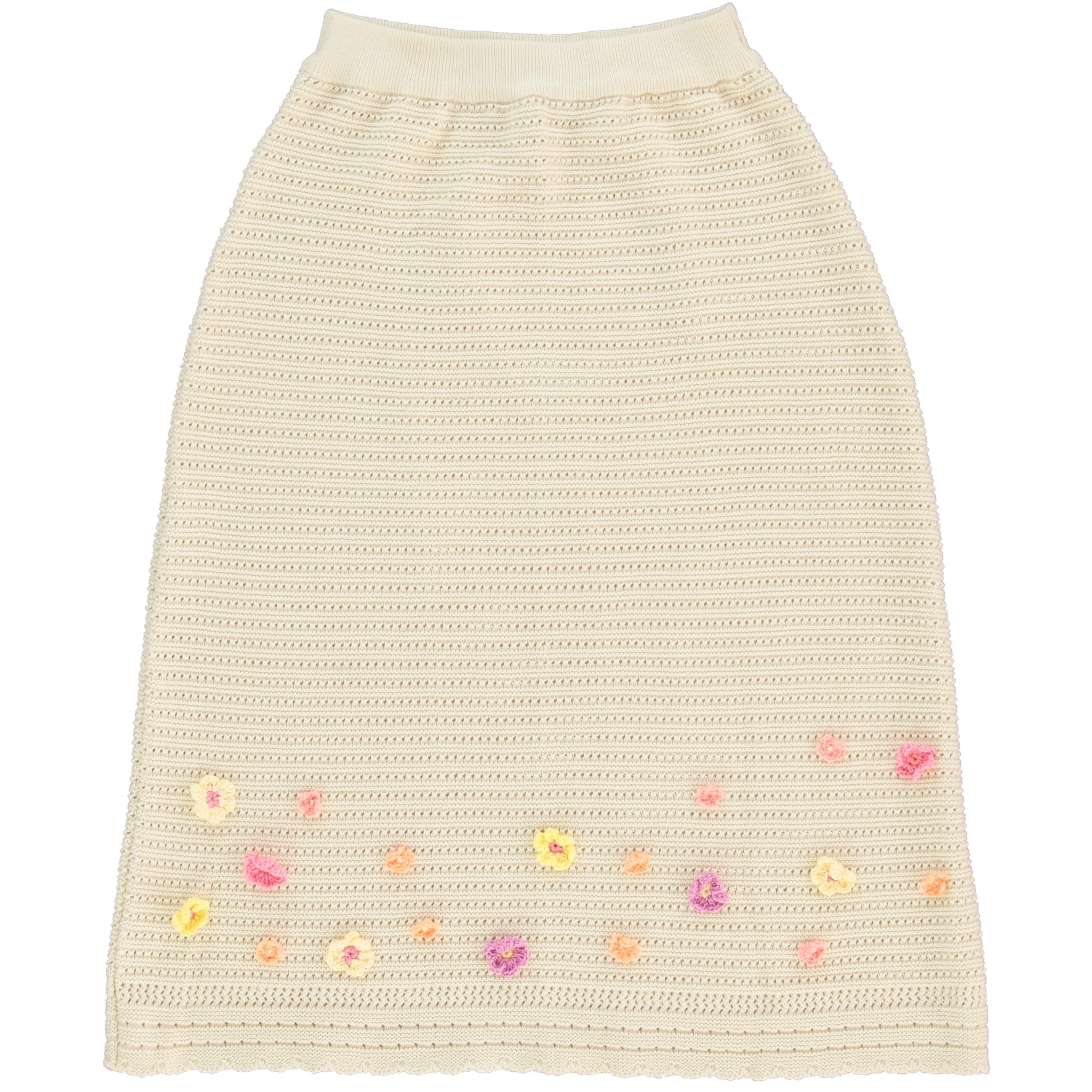 Girls Beige Knit Skirt