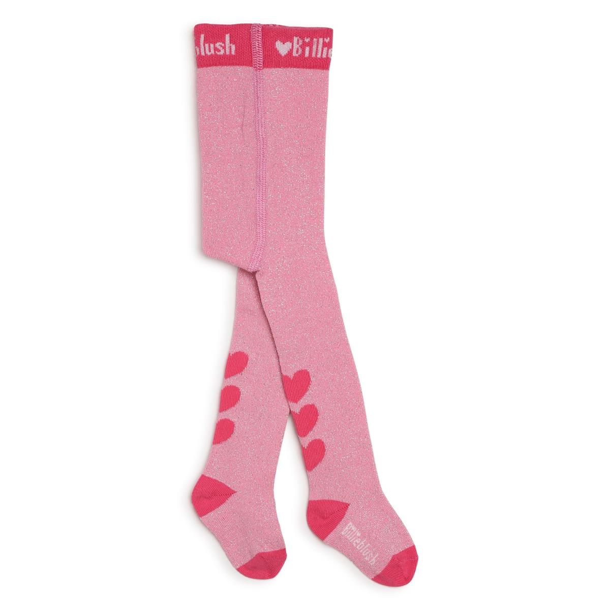 Girls Pink Logo Tights