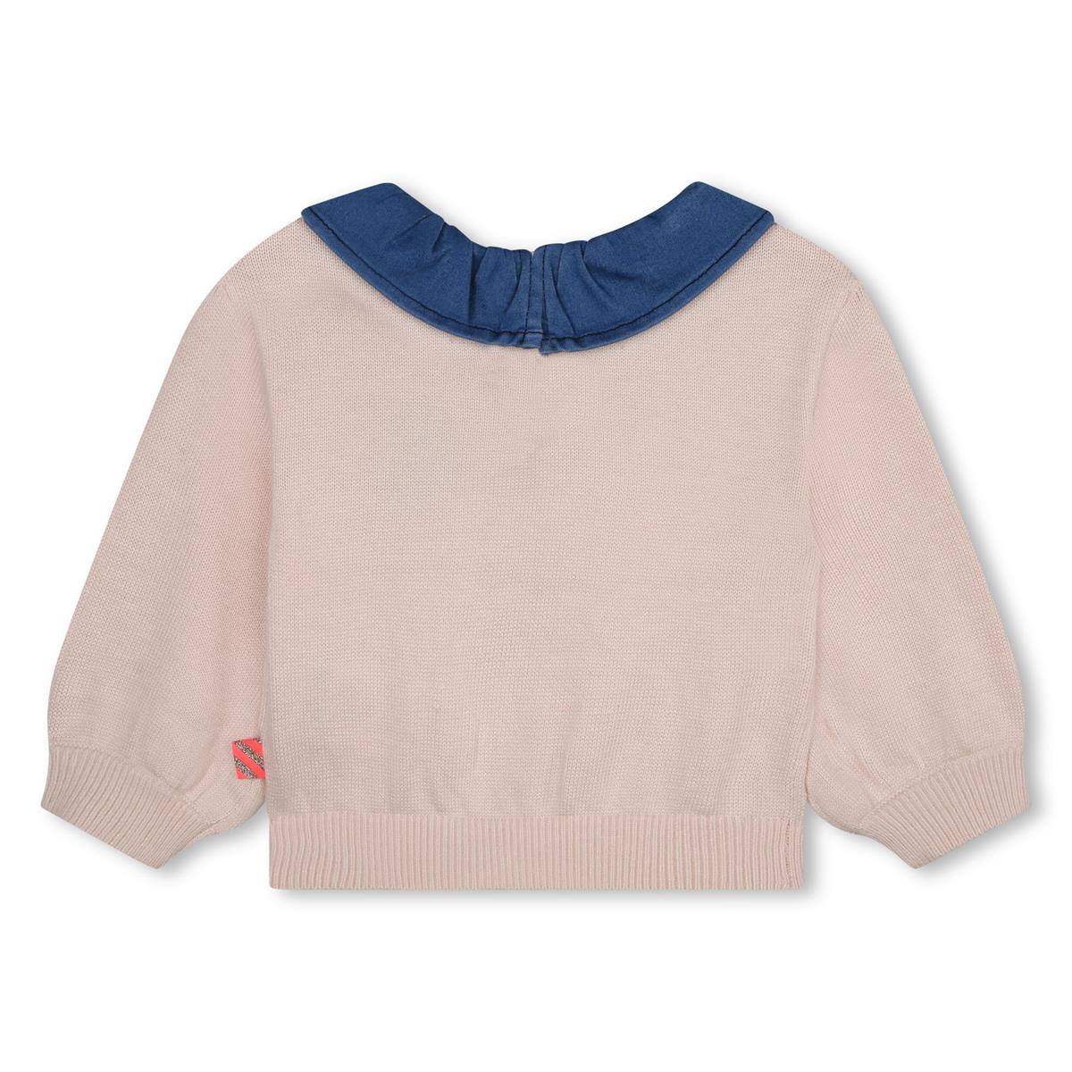 Baby Girls Beige Ruffled Sweater