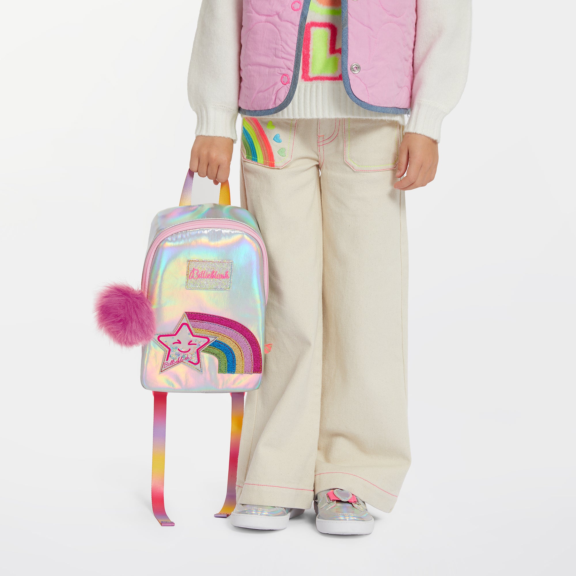 Girls Pearl Rainbow Backpack(27cm)