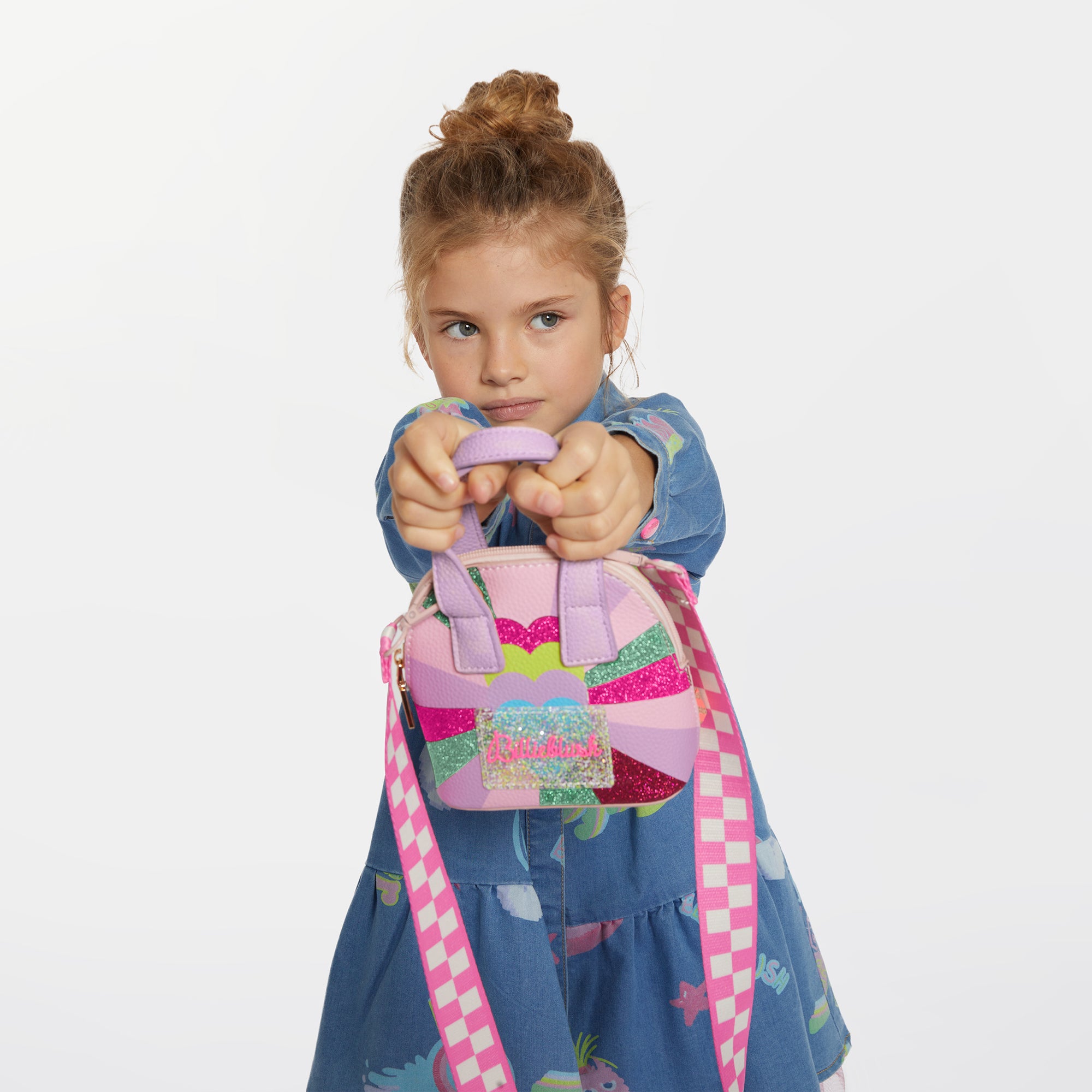 Girls Pink Logo Shoulder Bag