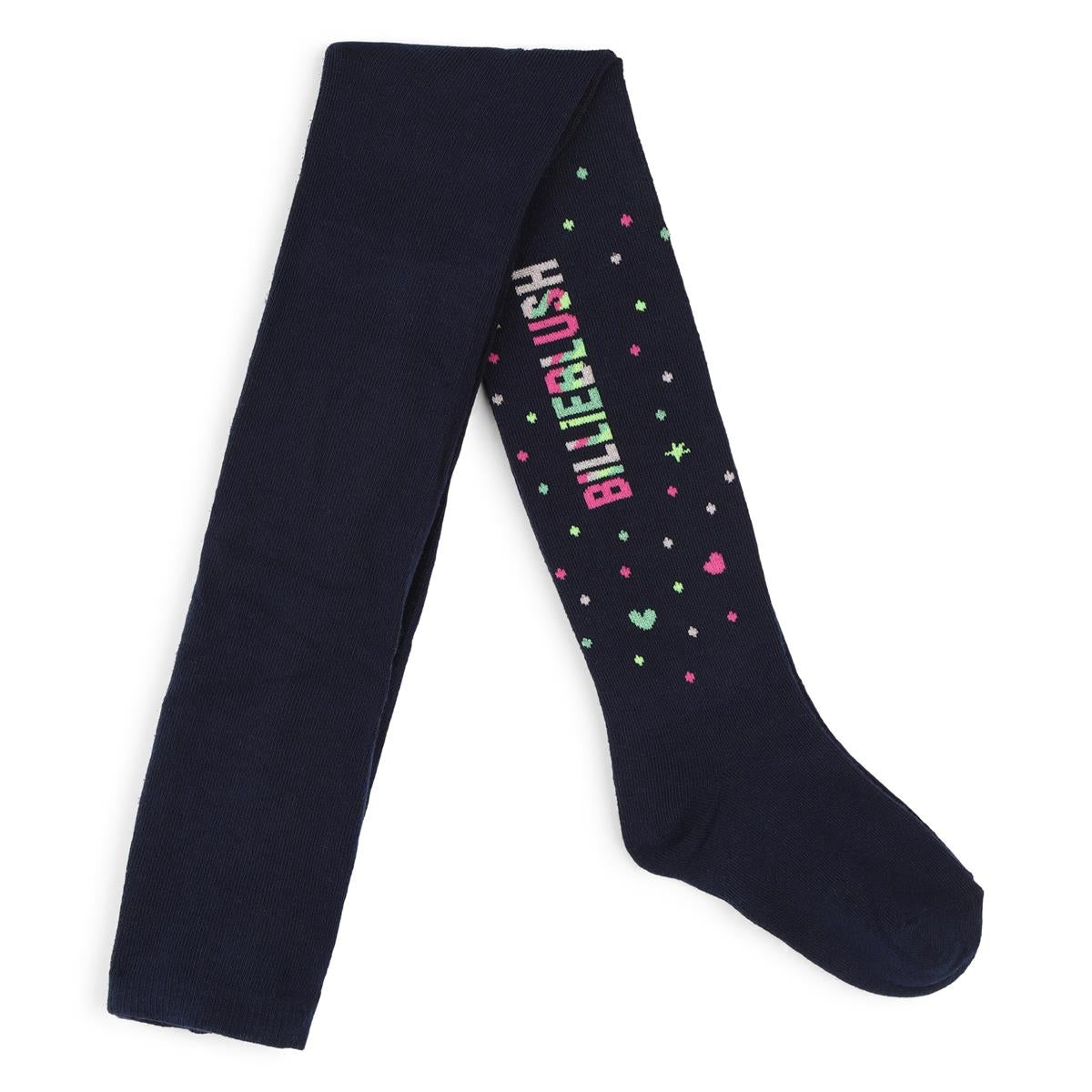 Girls Blue Logo Tights