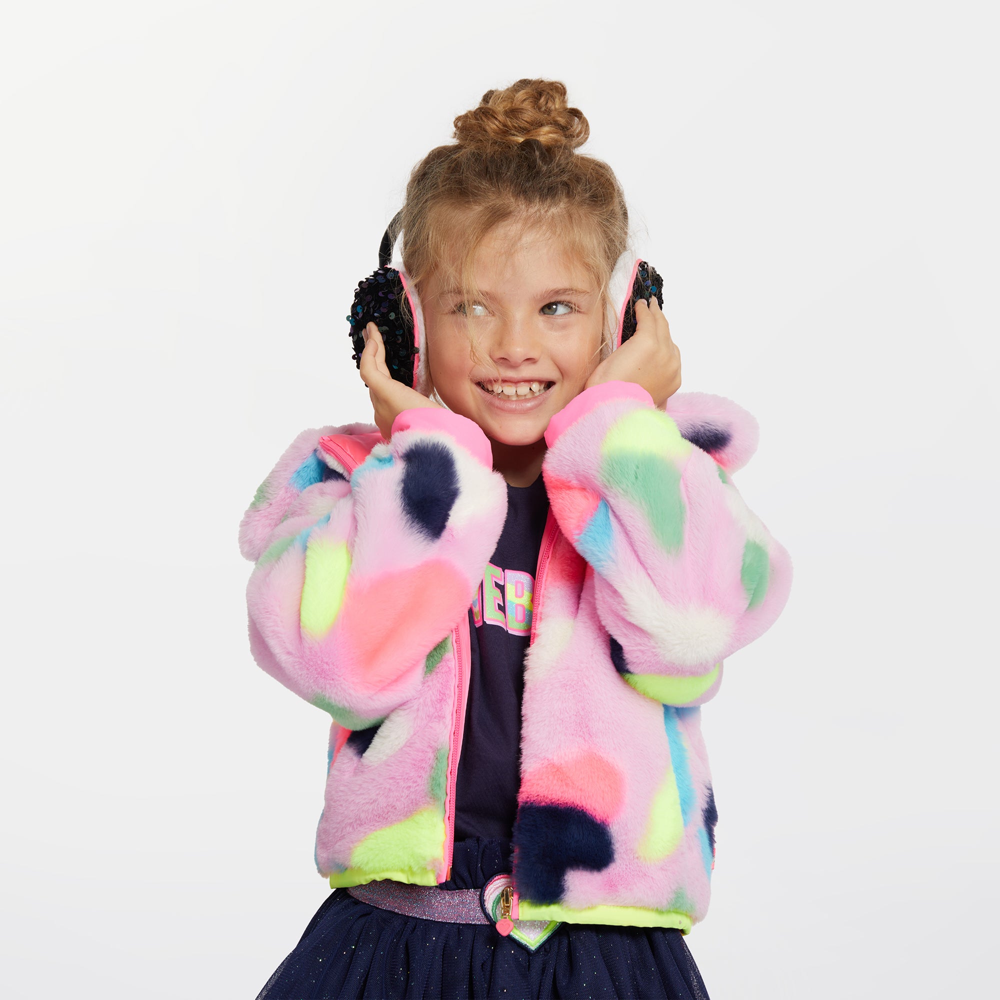 Girls Blue Logo Earmuffs