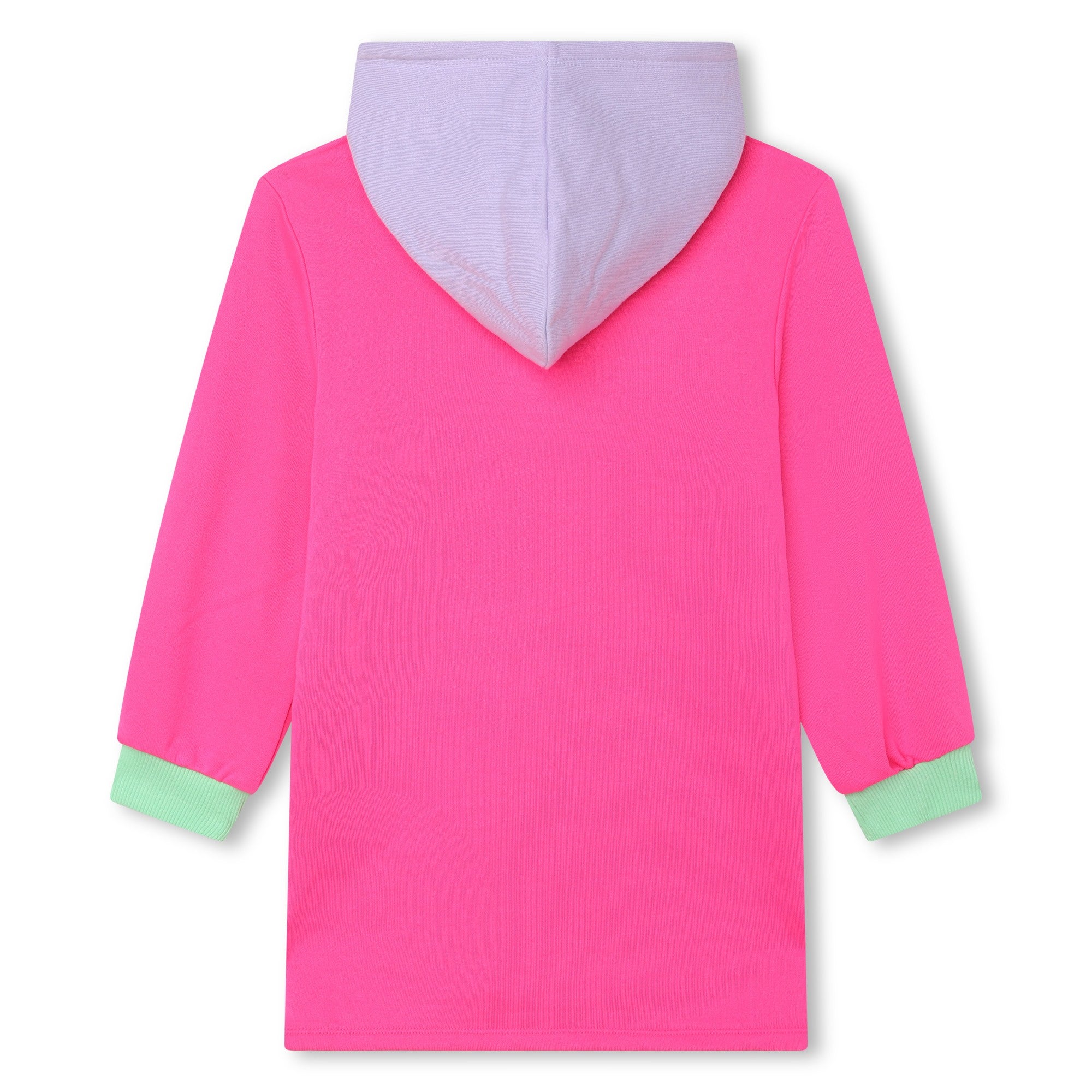 Girls Pink Cotton Hooded Dress