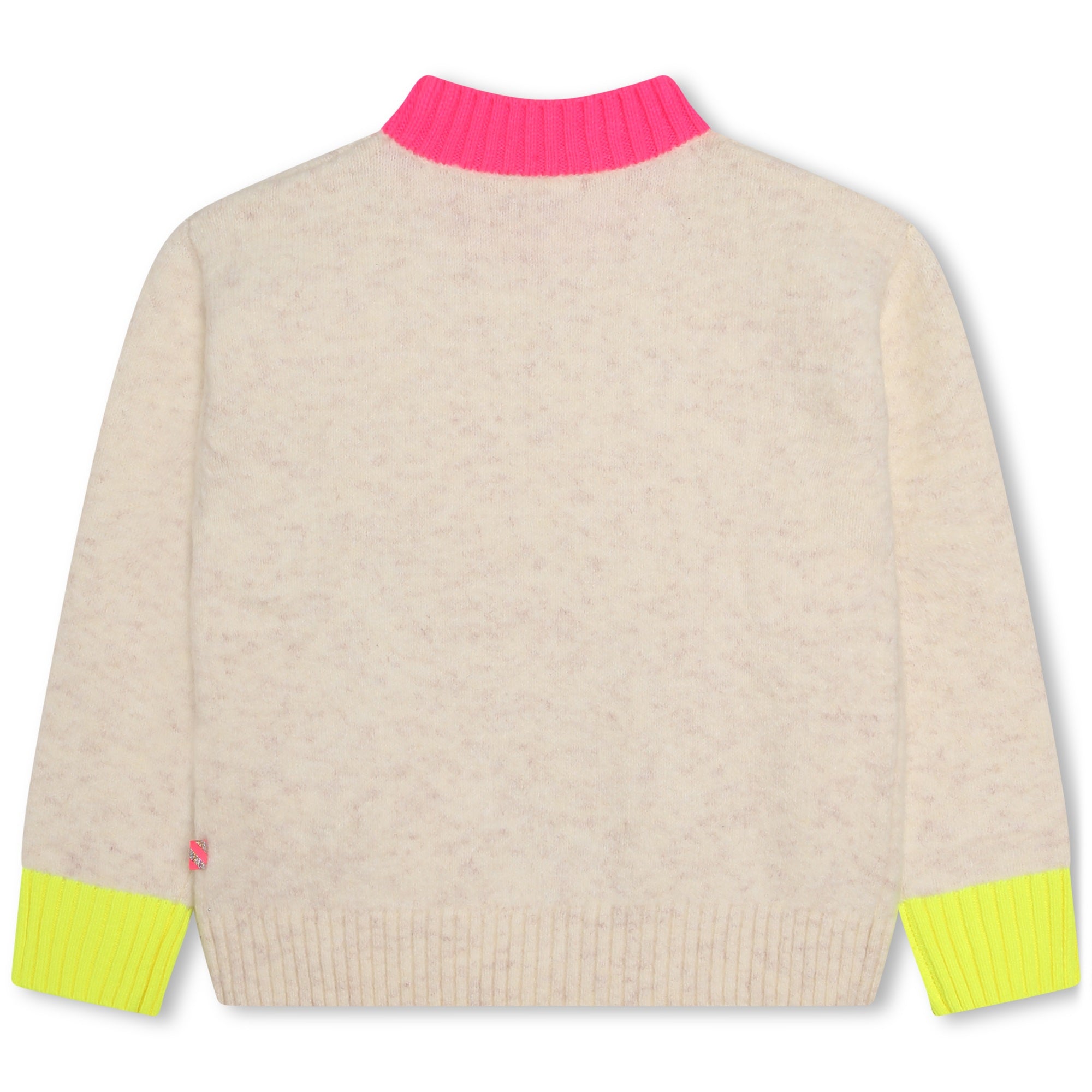 Girls Beige Rainbow Sequin Sweater