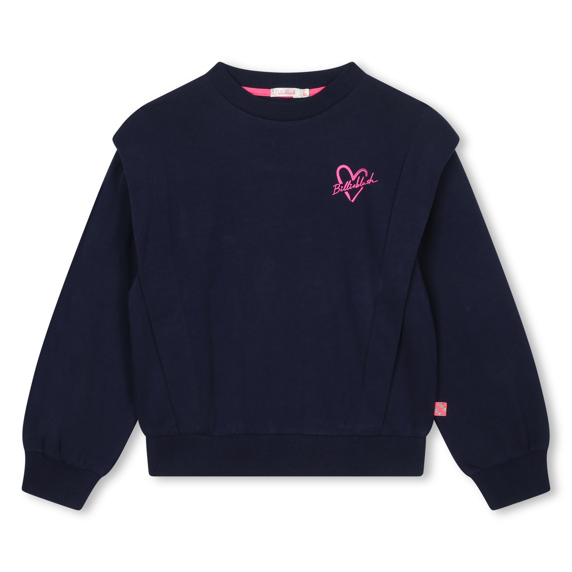 Girls Blue Printed Cotton Sweatshirt