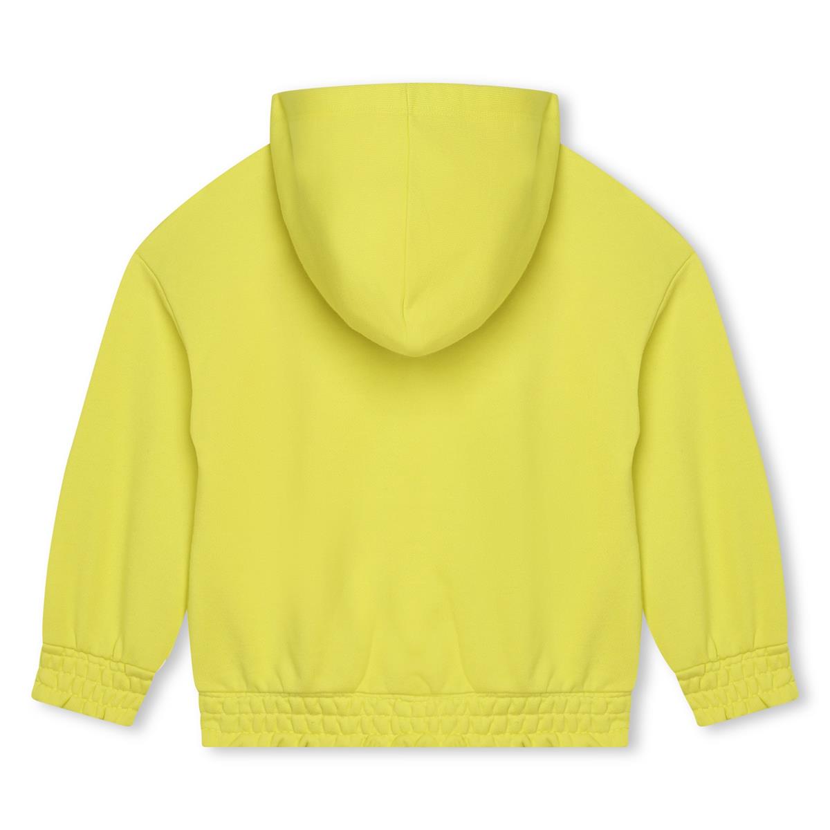 Girls Yellow Sequin Hooded Sweatshirt