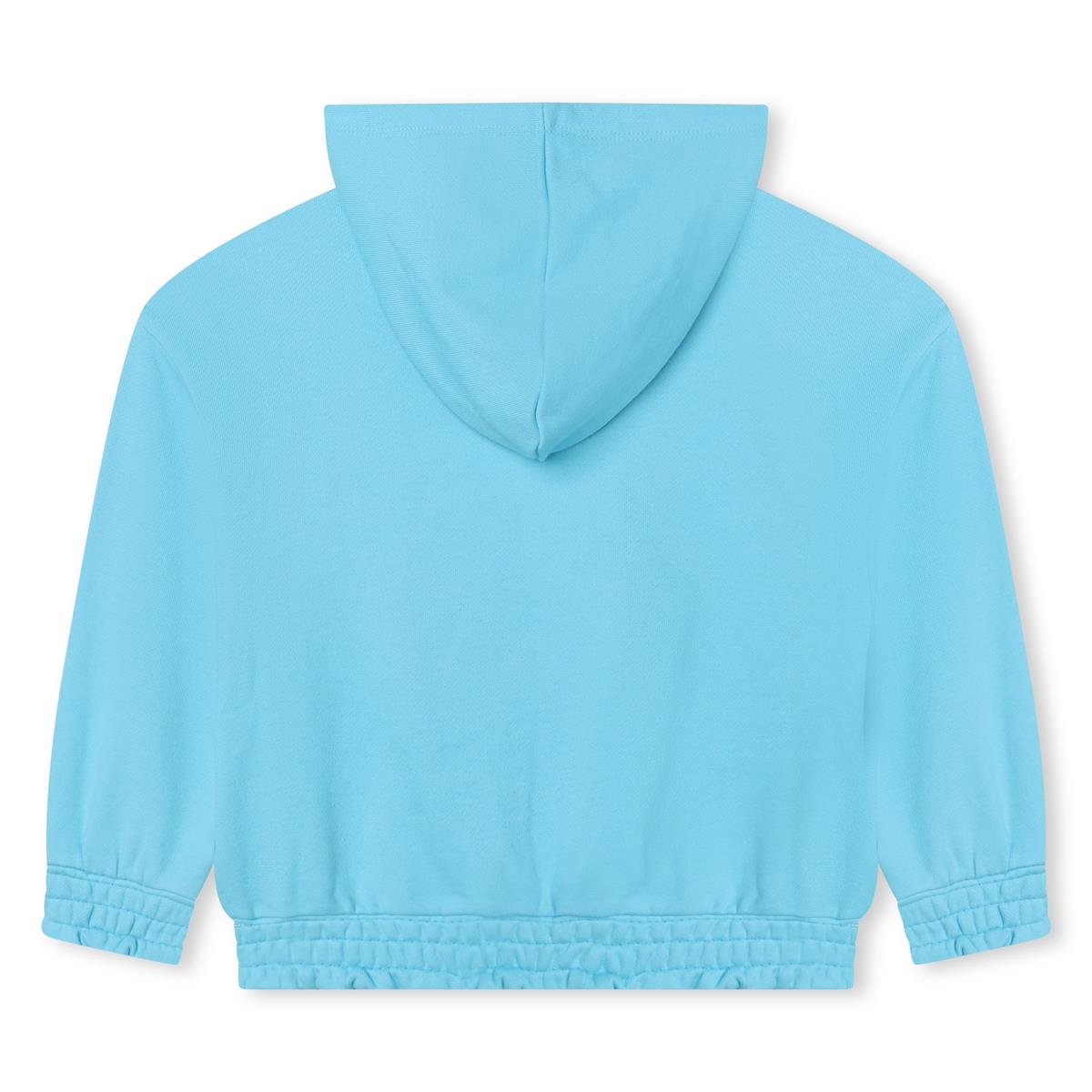 Girls Blue Sequin Hooded Sweatshirt