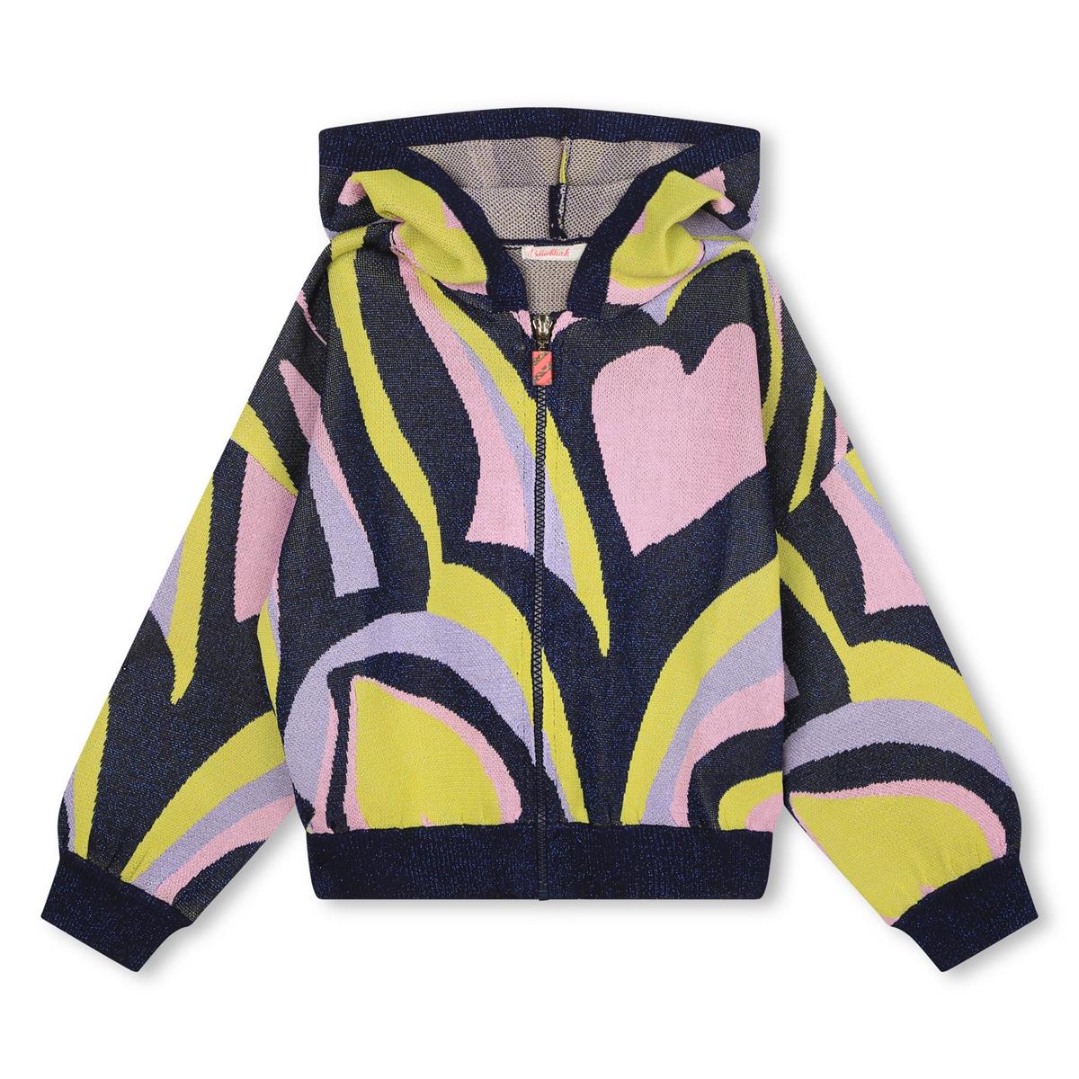Girls Violet Zip-Up Cardigan