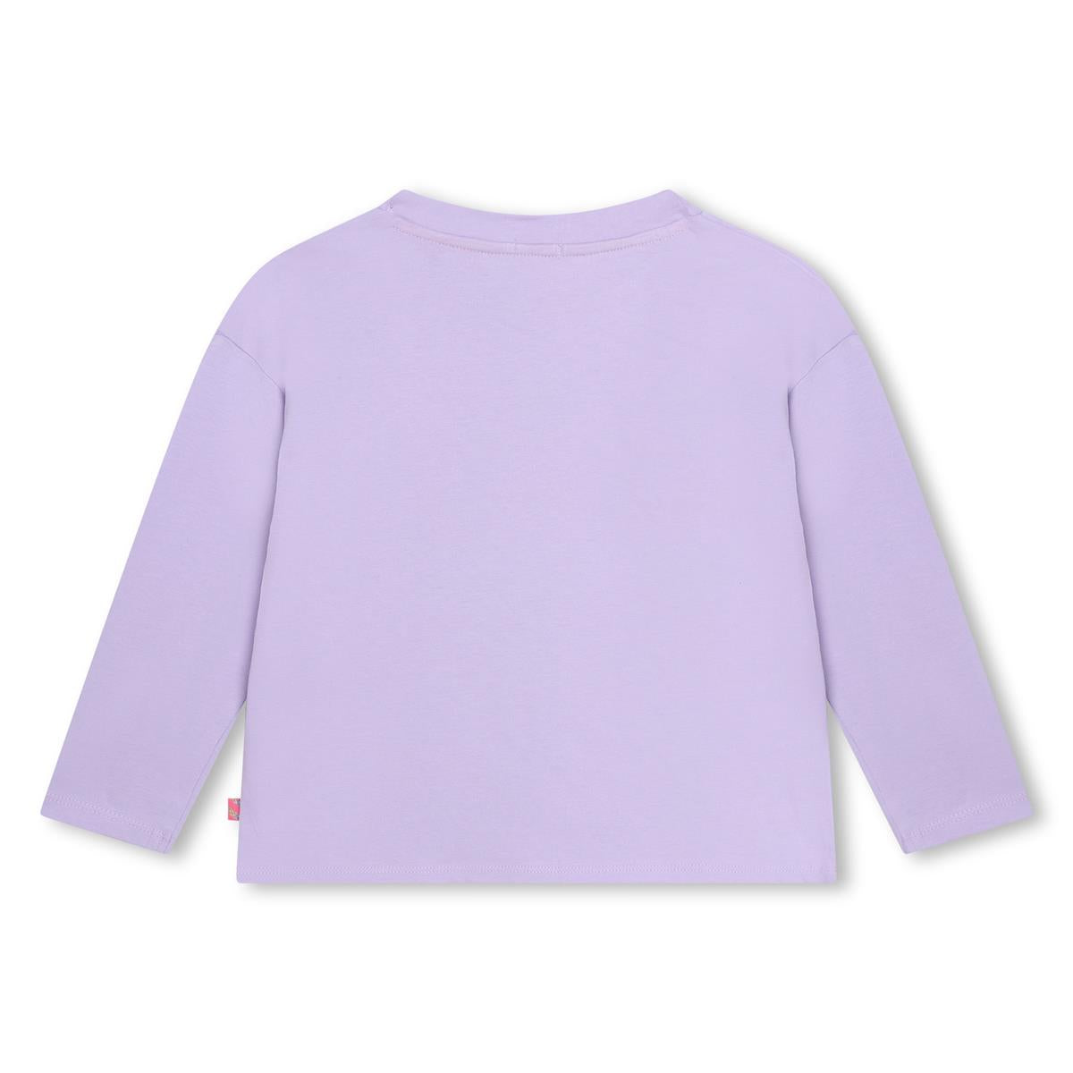 Girls Violet Printed T-Shirt
