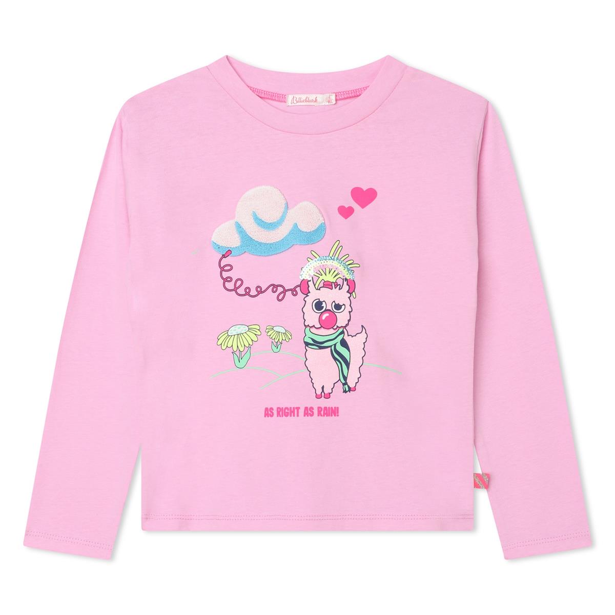 Girls White Printed T-Shirt