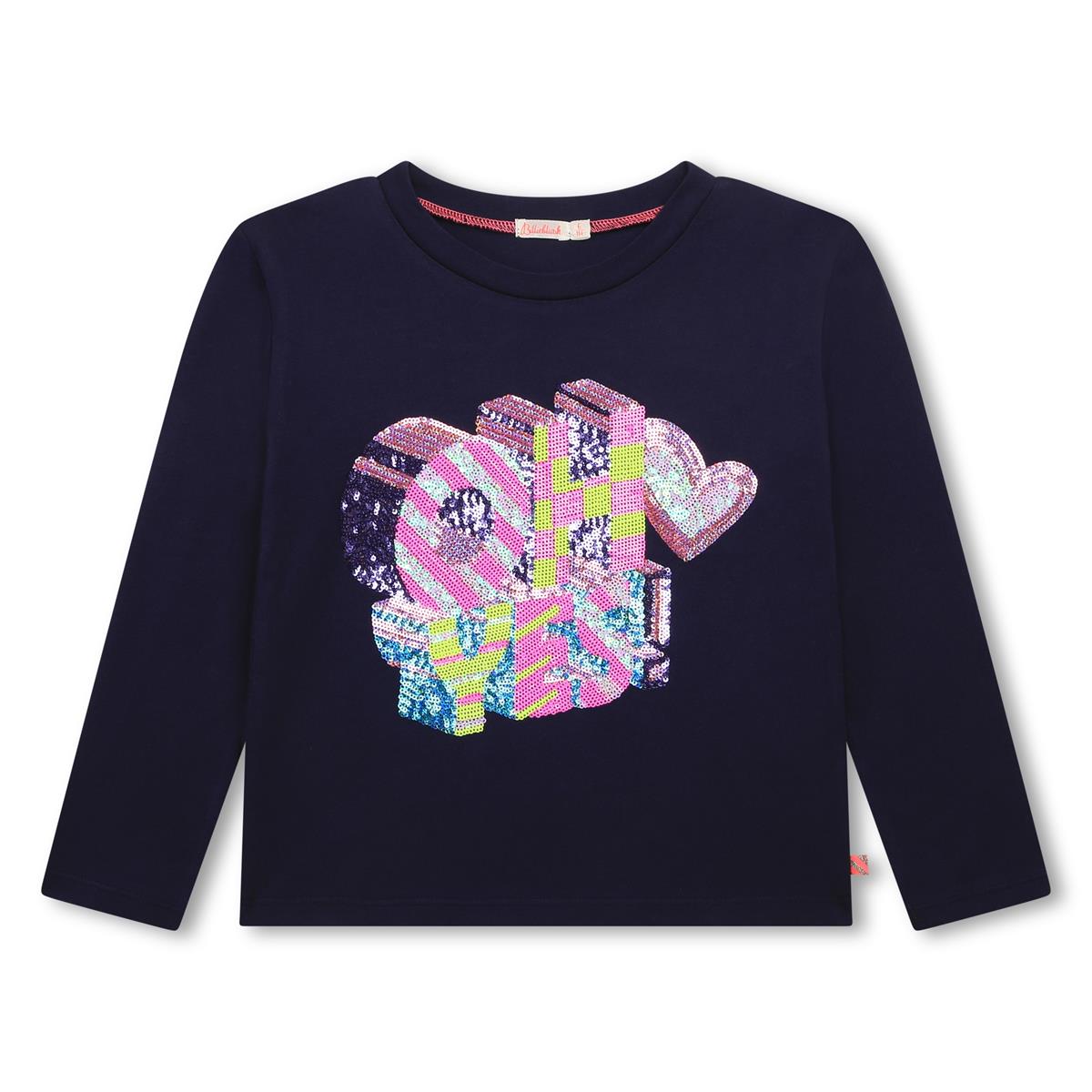 Girls Blue Sequin T-Shirt